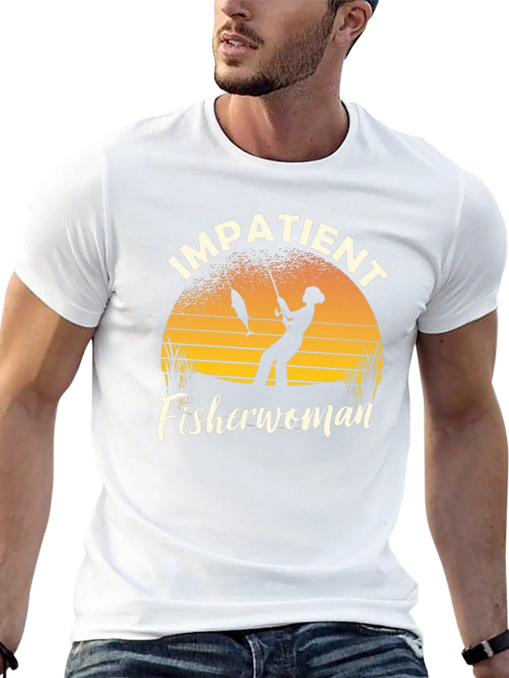Impatient Fisherwoman Graphic T-Shirt