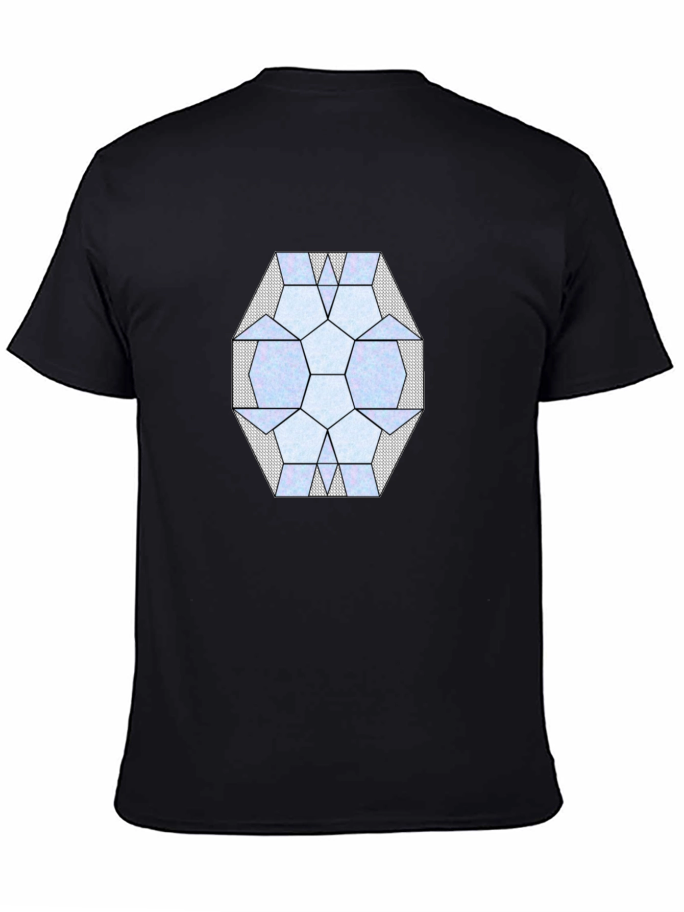Geometric Pattern Black T-Shirt