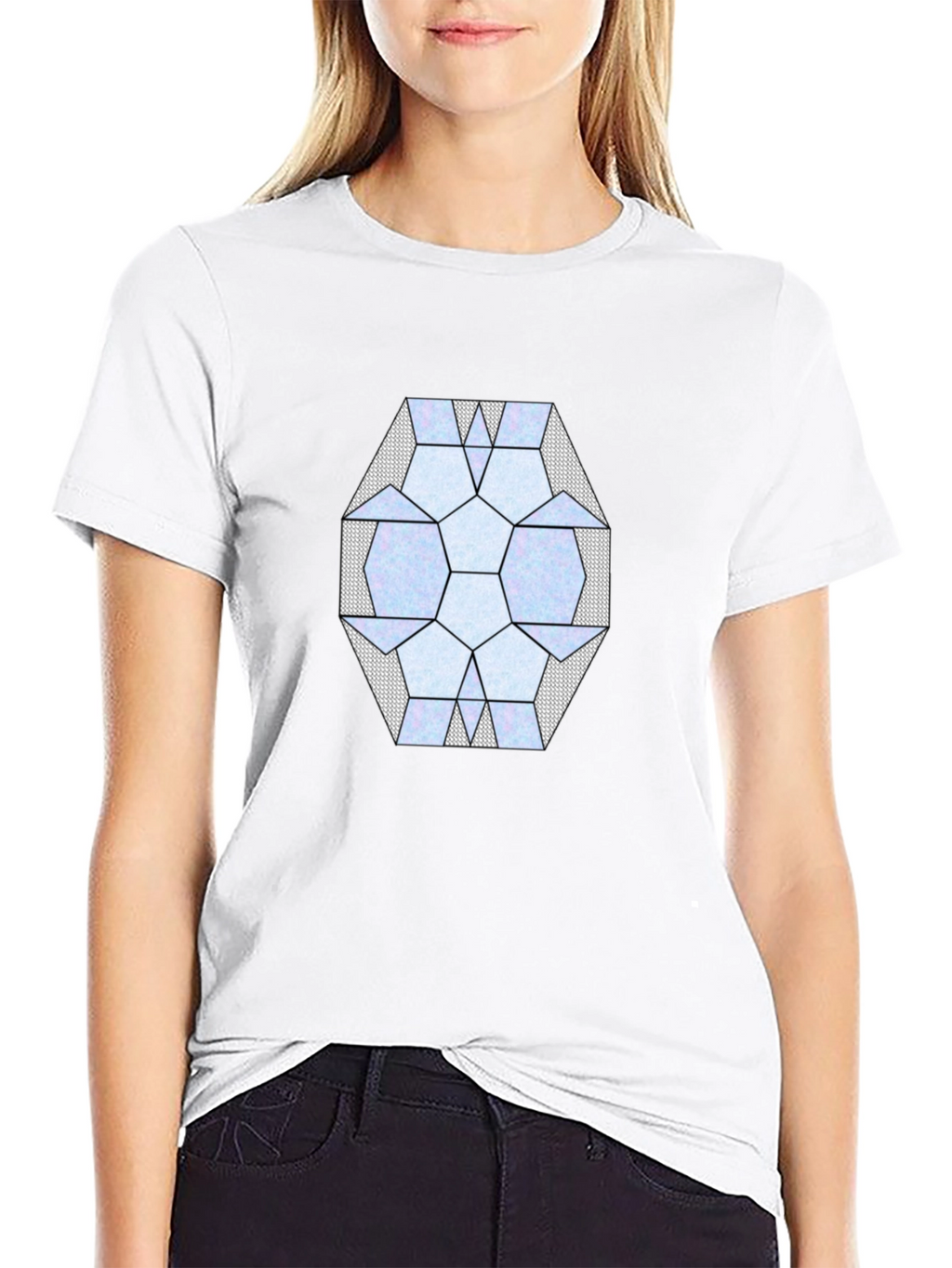 Geometric Pattern Black T-Shirt