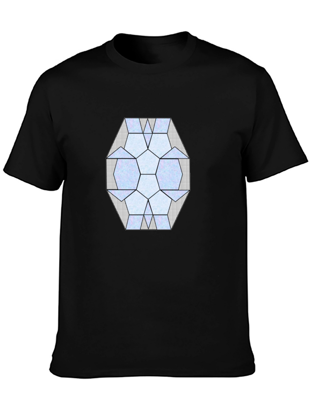 Geometric Pattern Black T-Shirt