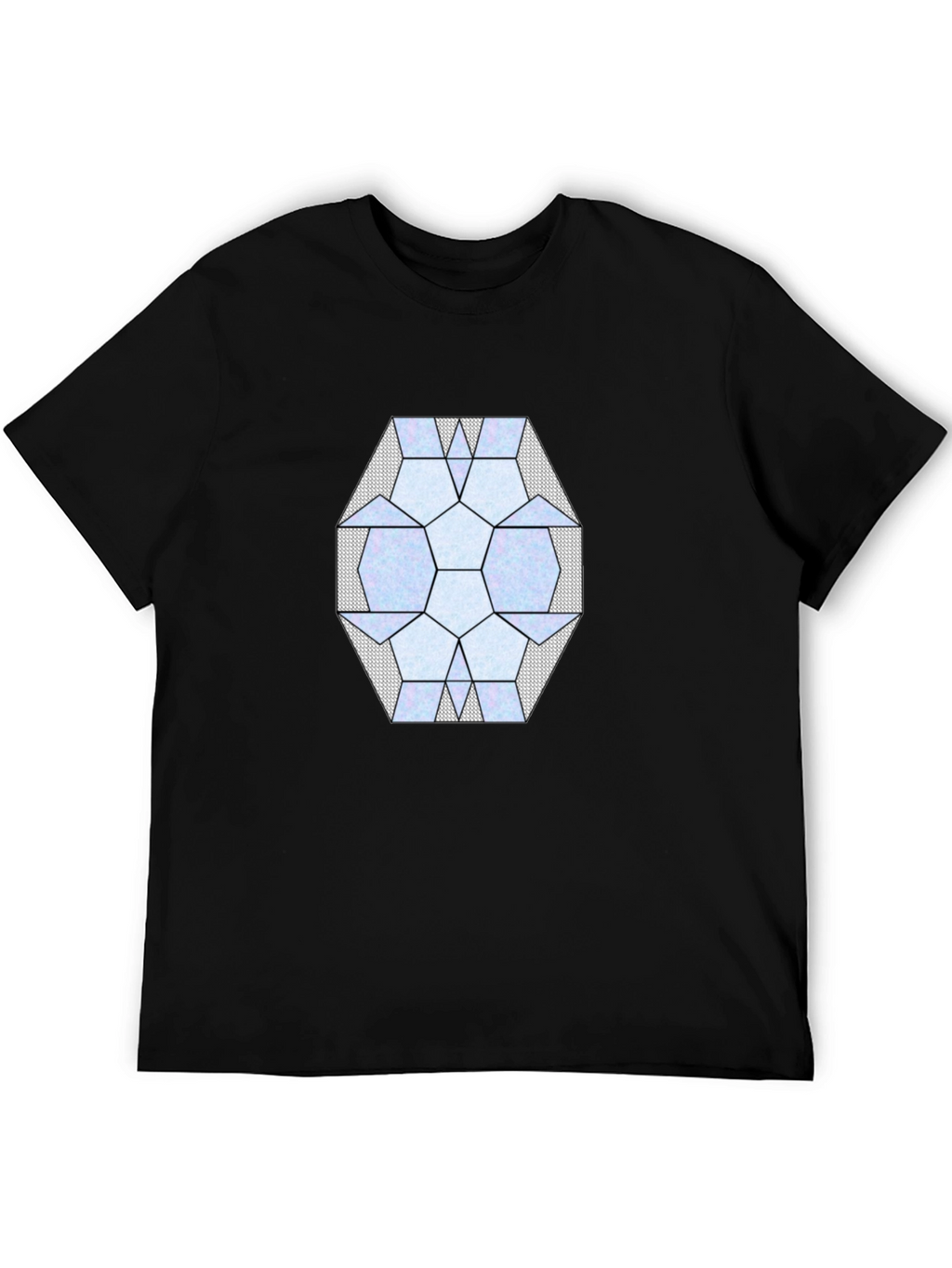 Geometric Pattern Black T-Shirt