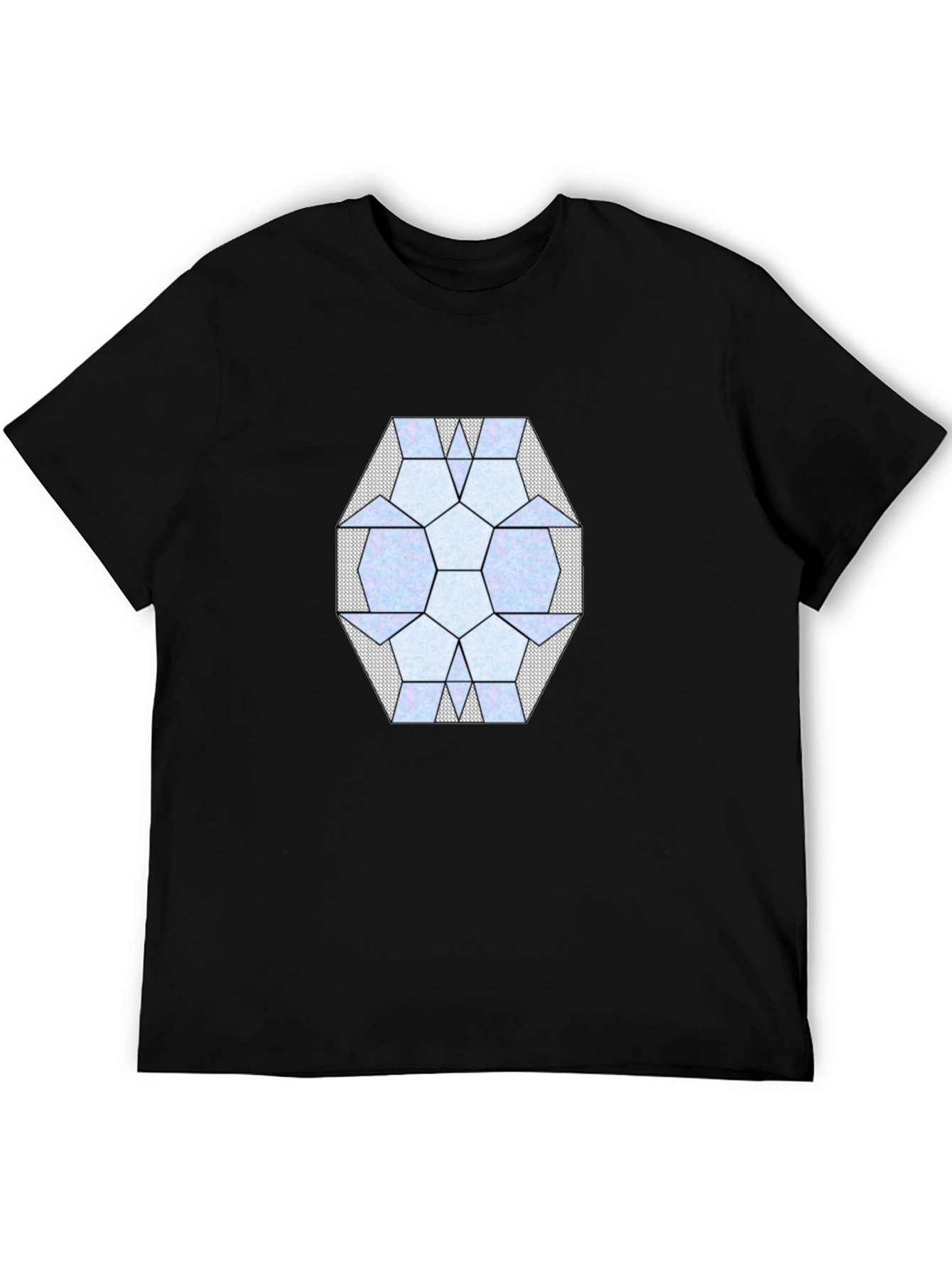 Geometric Pattern Black T-Shirt
