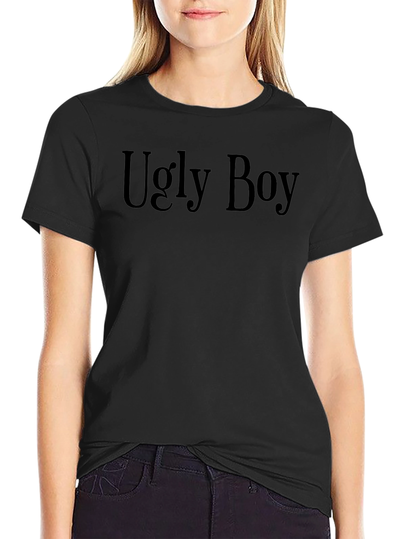Ugly Boy Black T-Shirt - Statement Tee