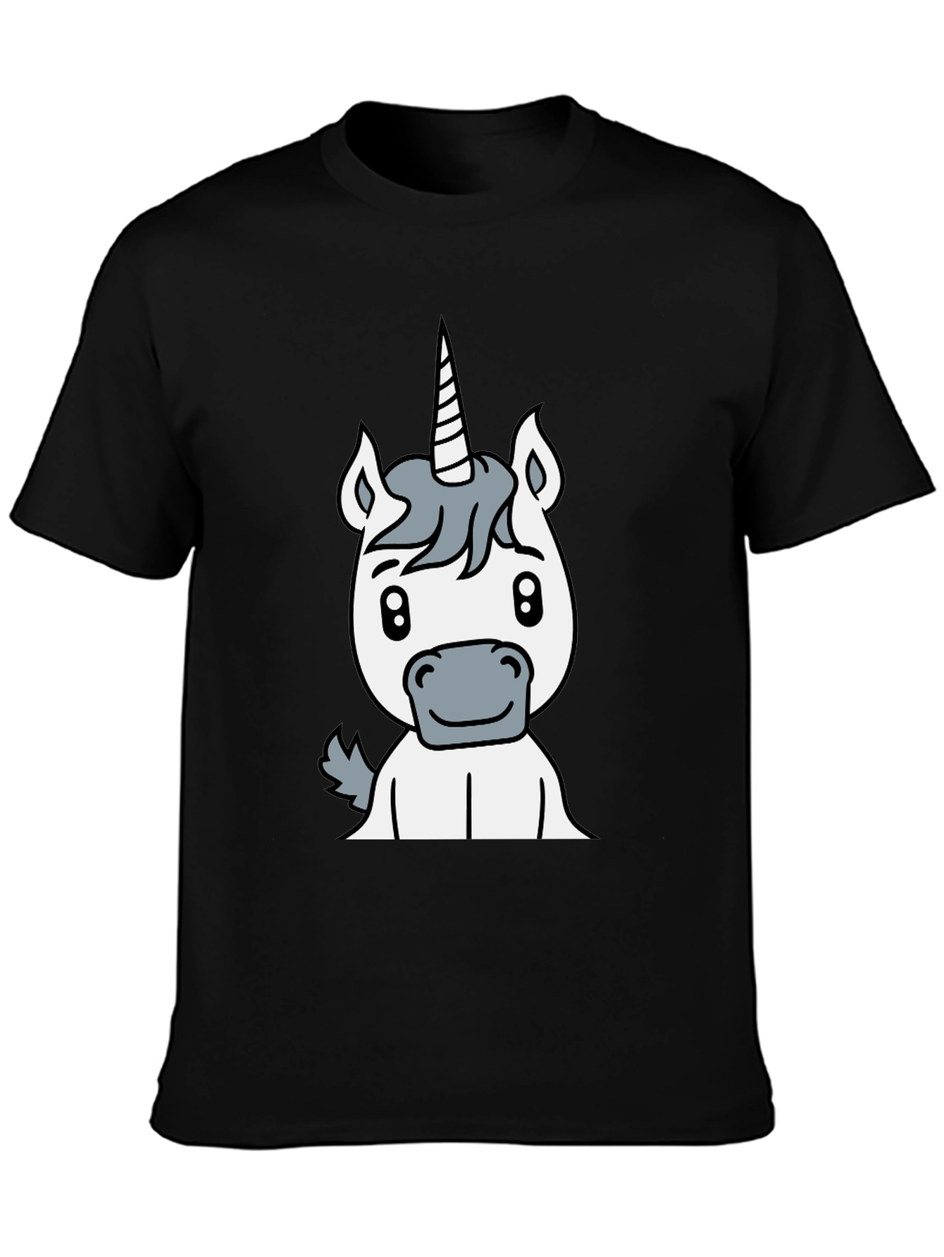 Unicorn Graphic Tee - Black Casual T-Shirt