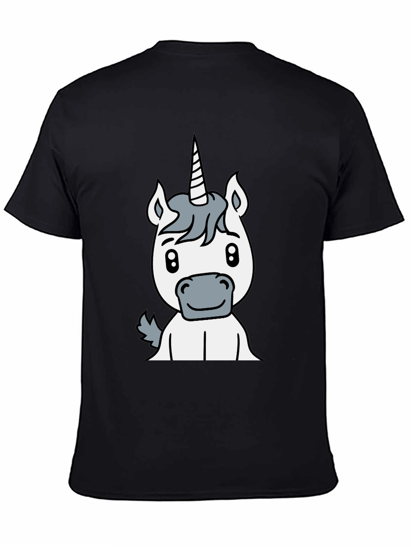 Unicorn Graphic Tee - Black Casual T-Shirt