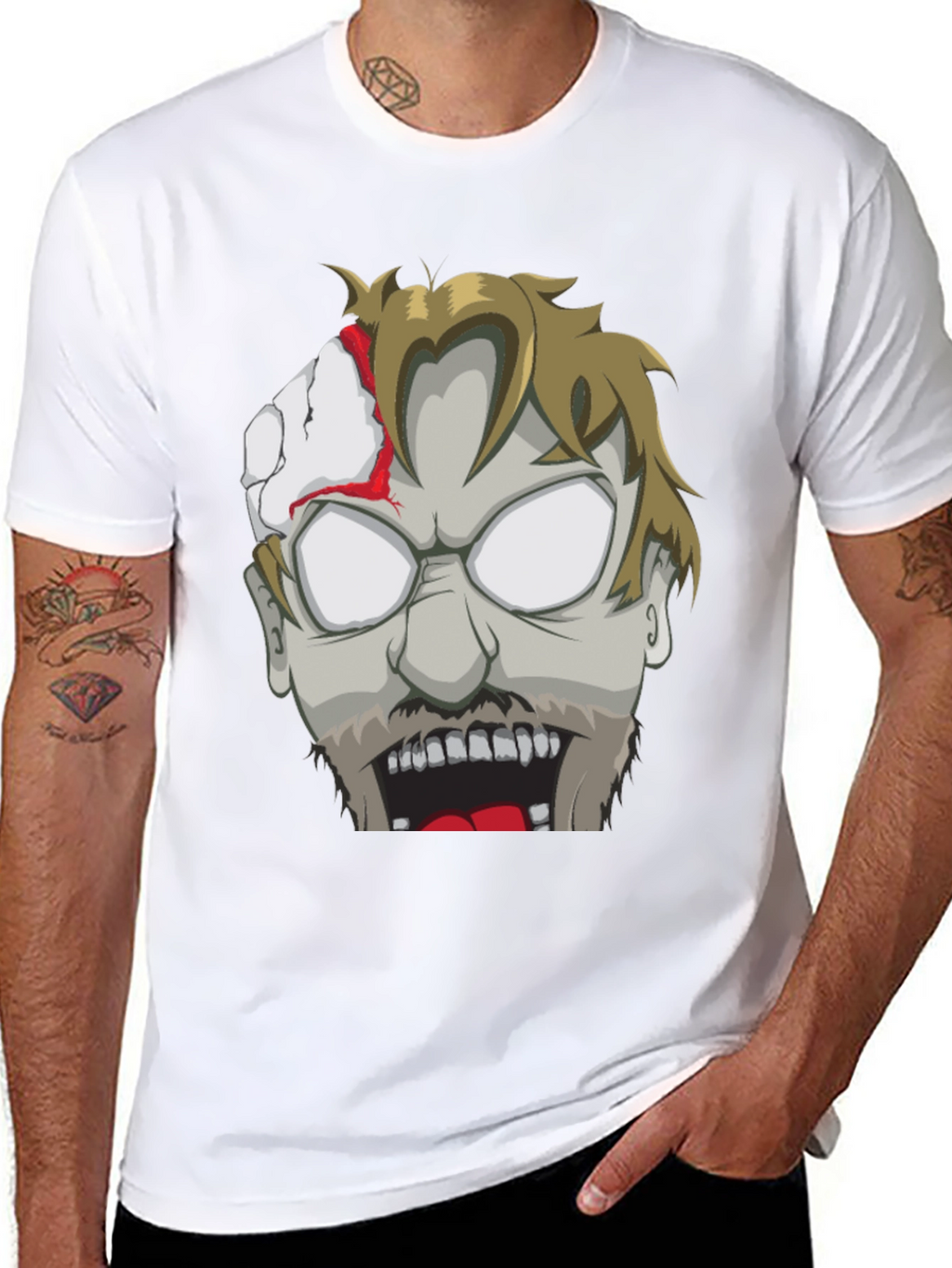 Zombie Face Graphic T-Shirt