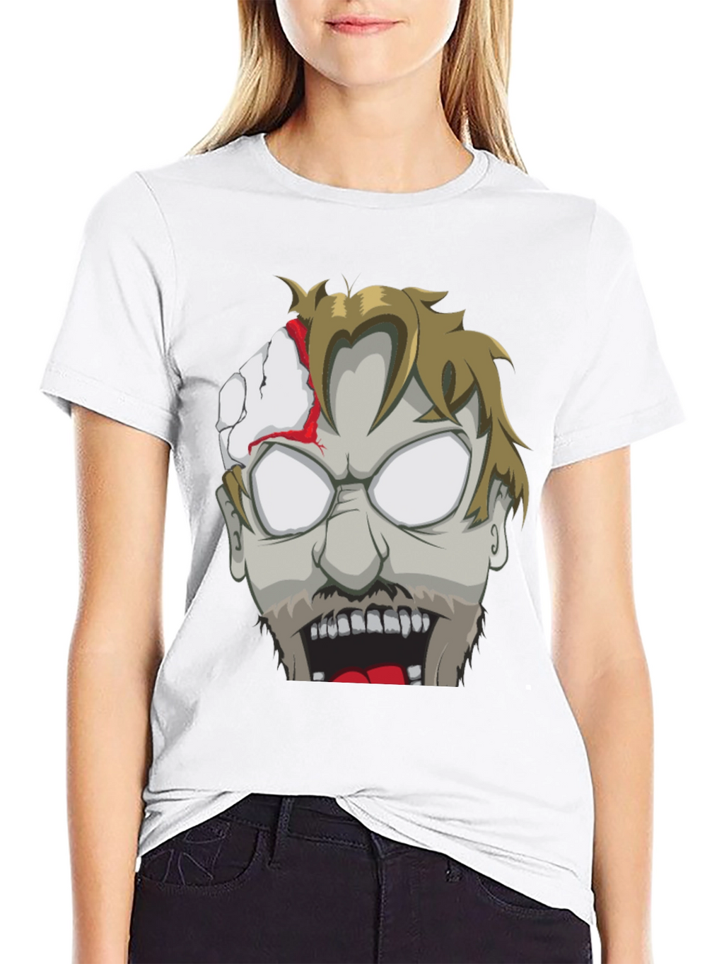 Zombie Face Graphic T-Shirt