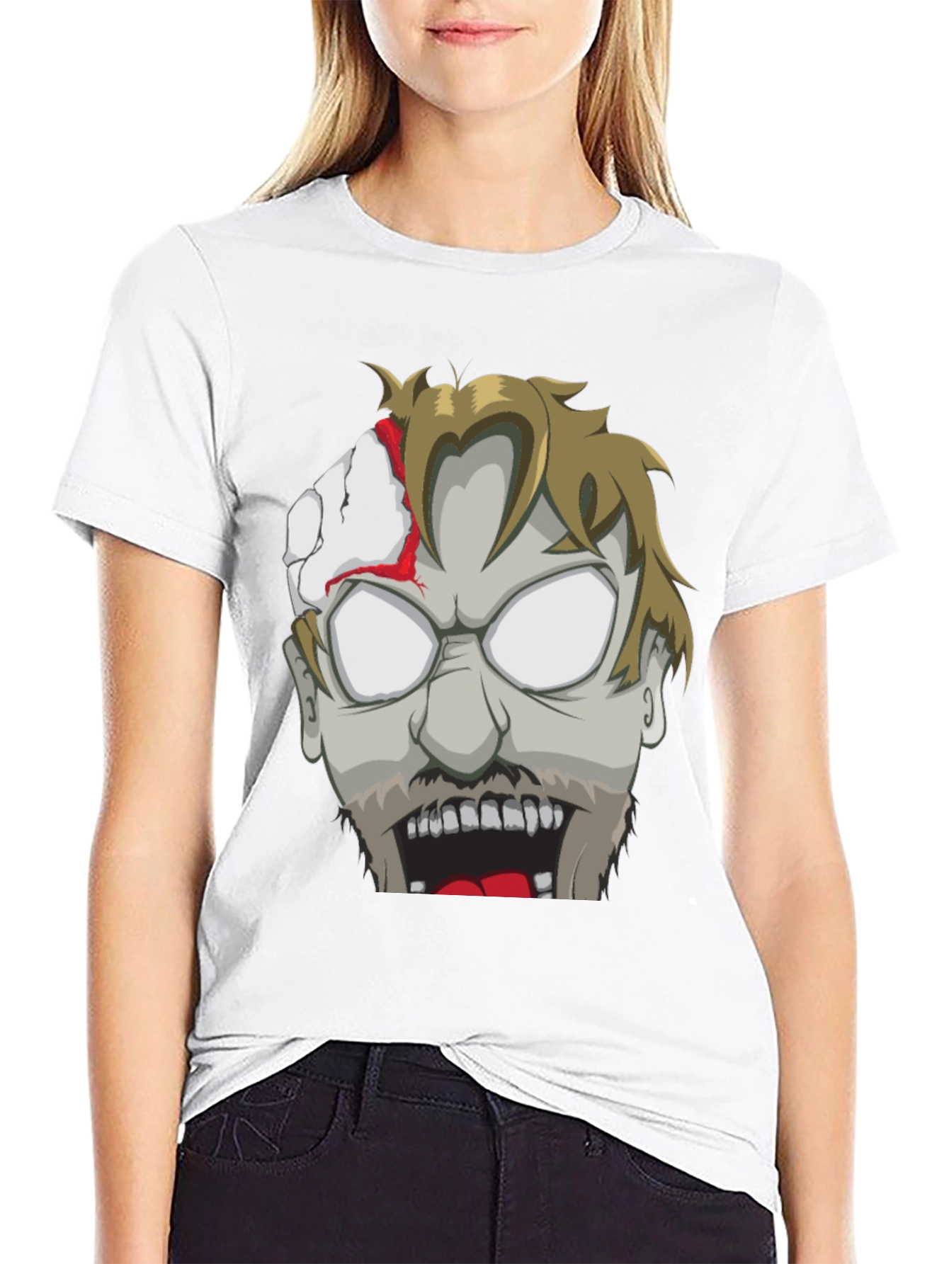 Zombie Face Graphic T-Shirt