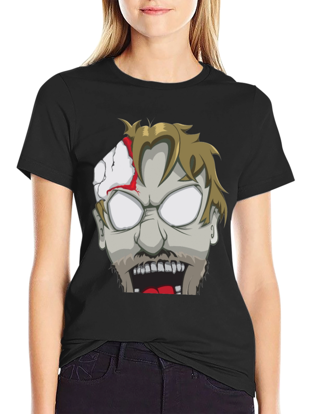 Zombie Face Graphic T-Shirt