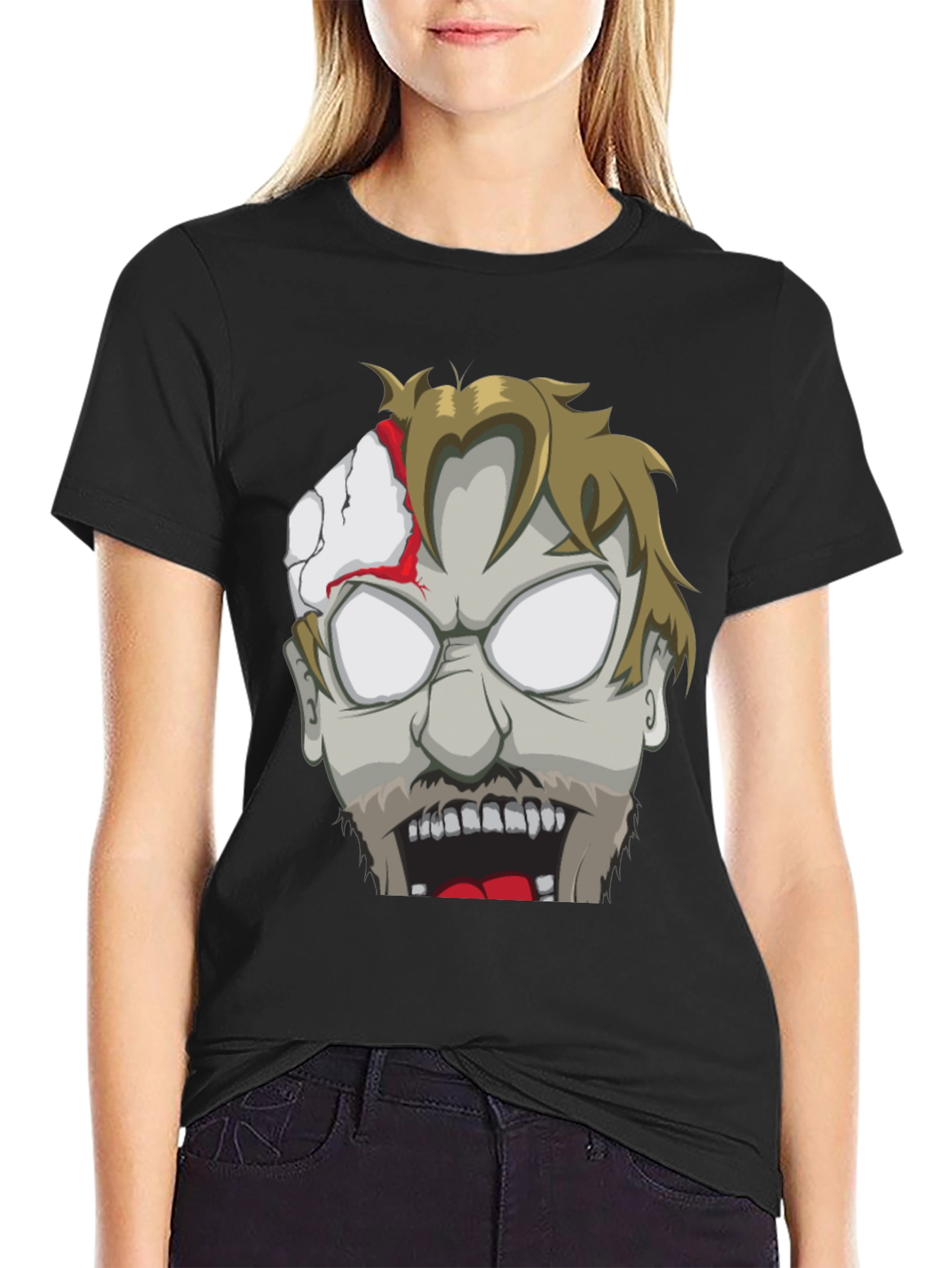 Zombie Face Graphic T-Shirt