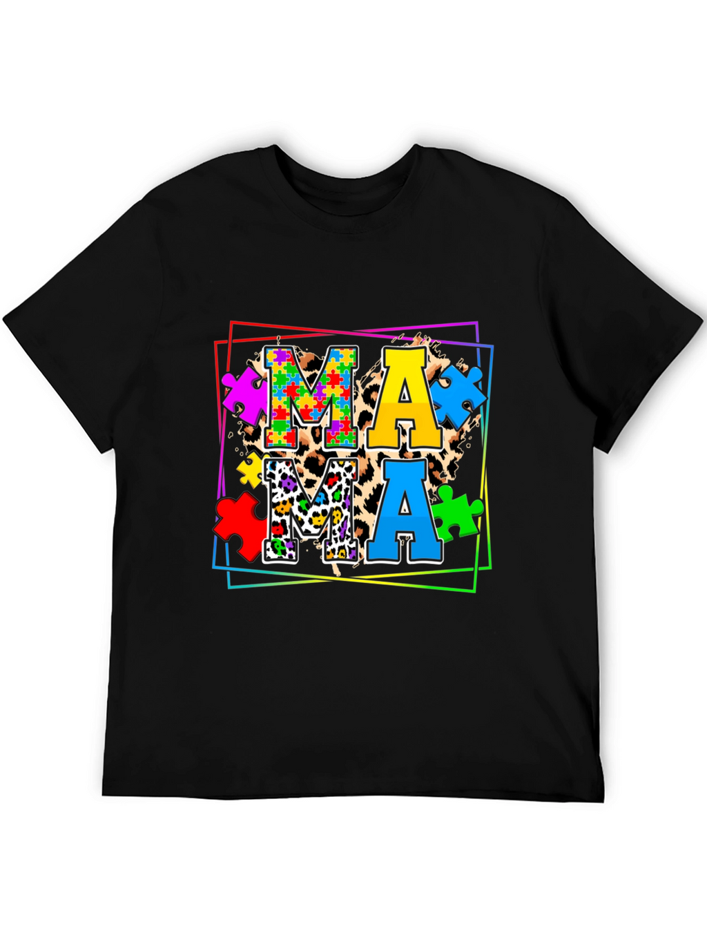 Mama Autism Puzzle Piece T-Shirt
