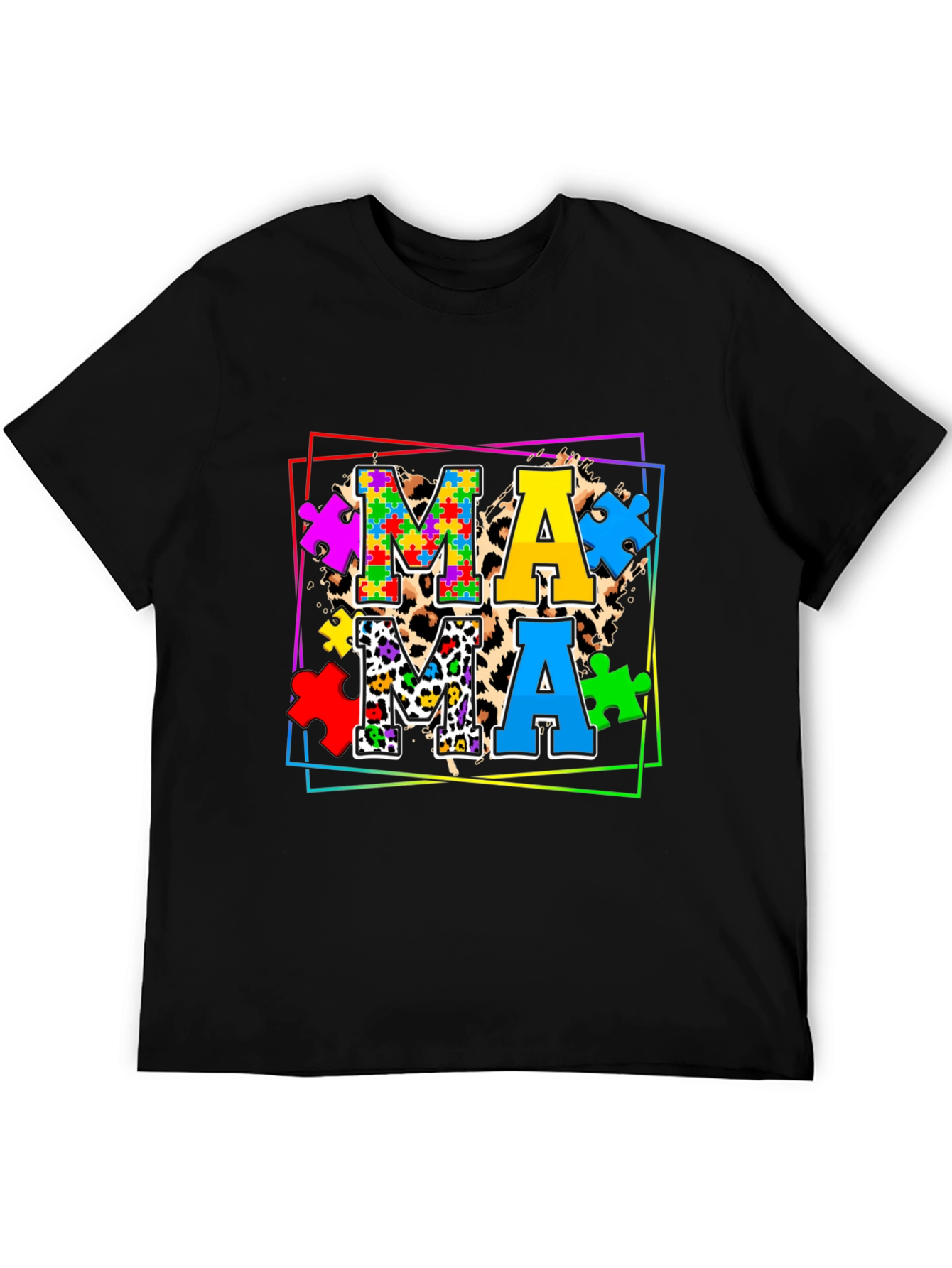 Mama Autism Puzzle Piece T-Shirt