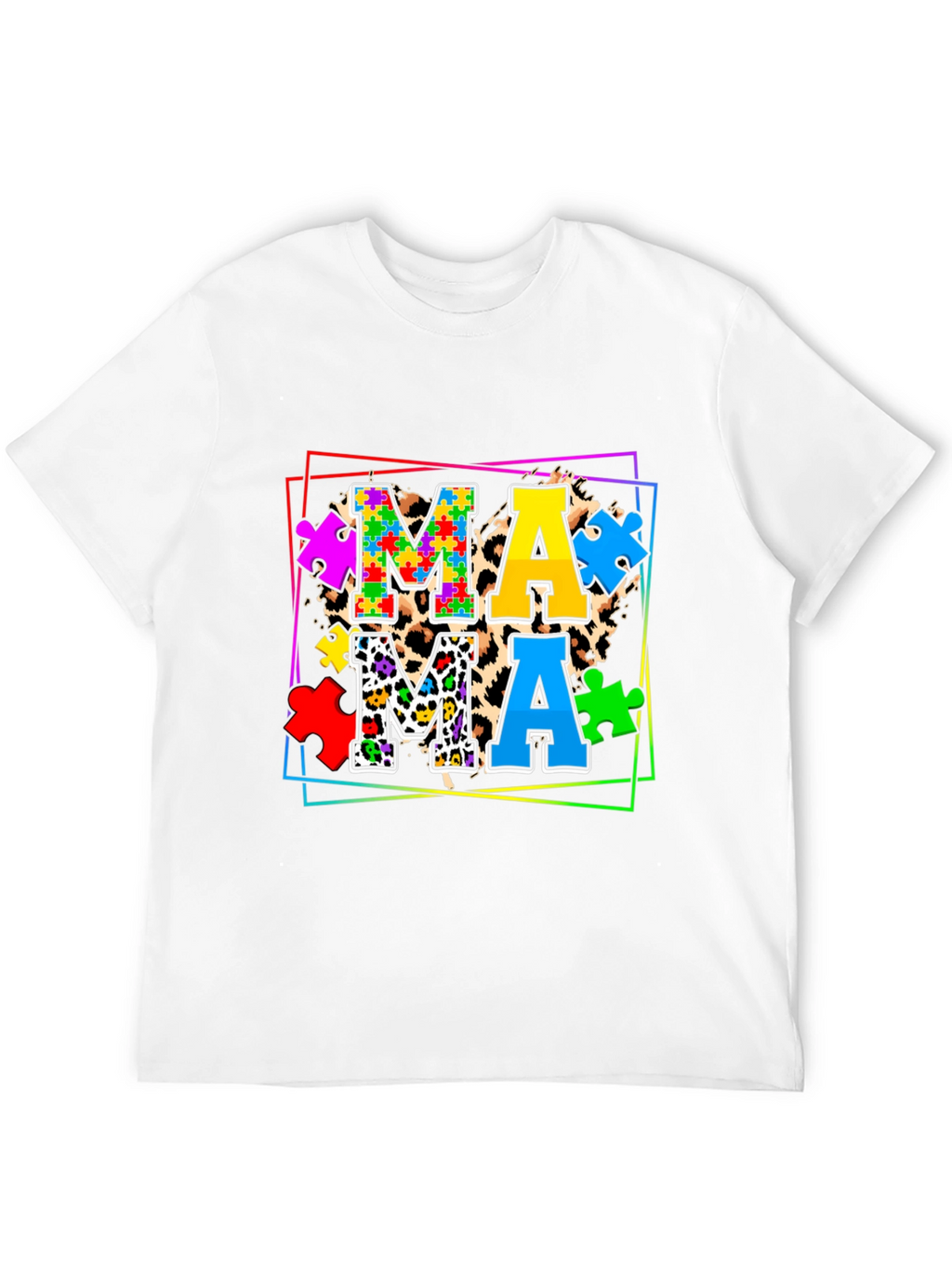 Mama Autism Puzzle Piece T-Shirt