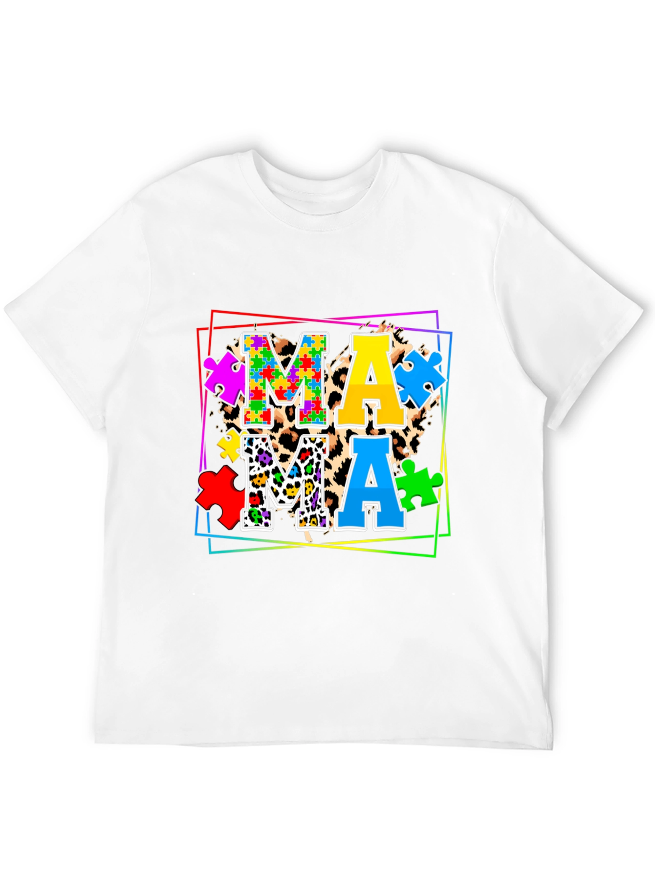 Mama Autism Puzzle Piece T-Shirt
