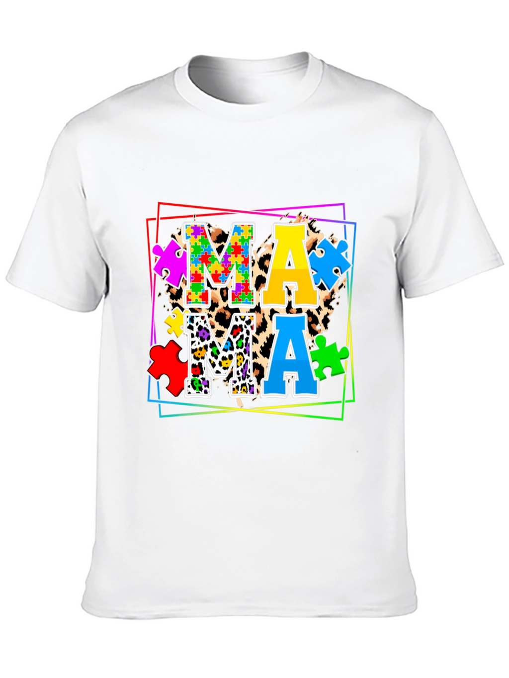 Mama Autism Puzzle Piece T-Shirt