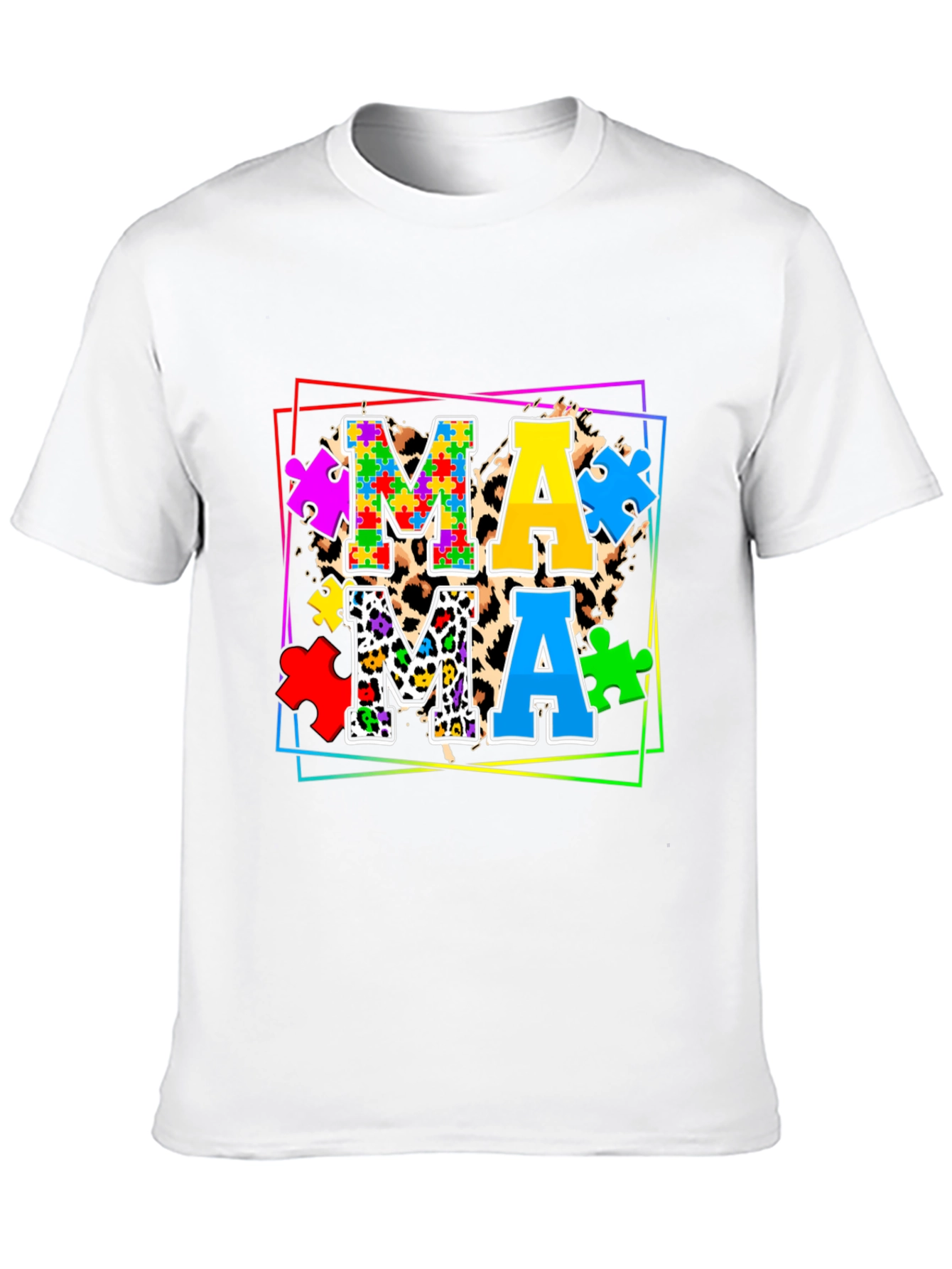 Mama Autism Puzzle Piece T-Shirt