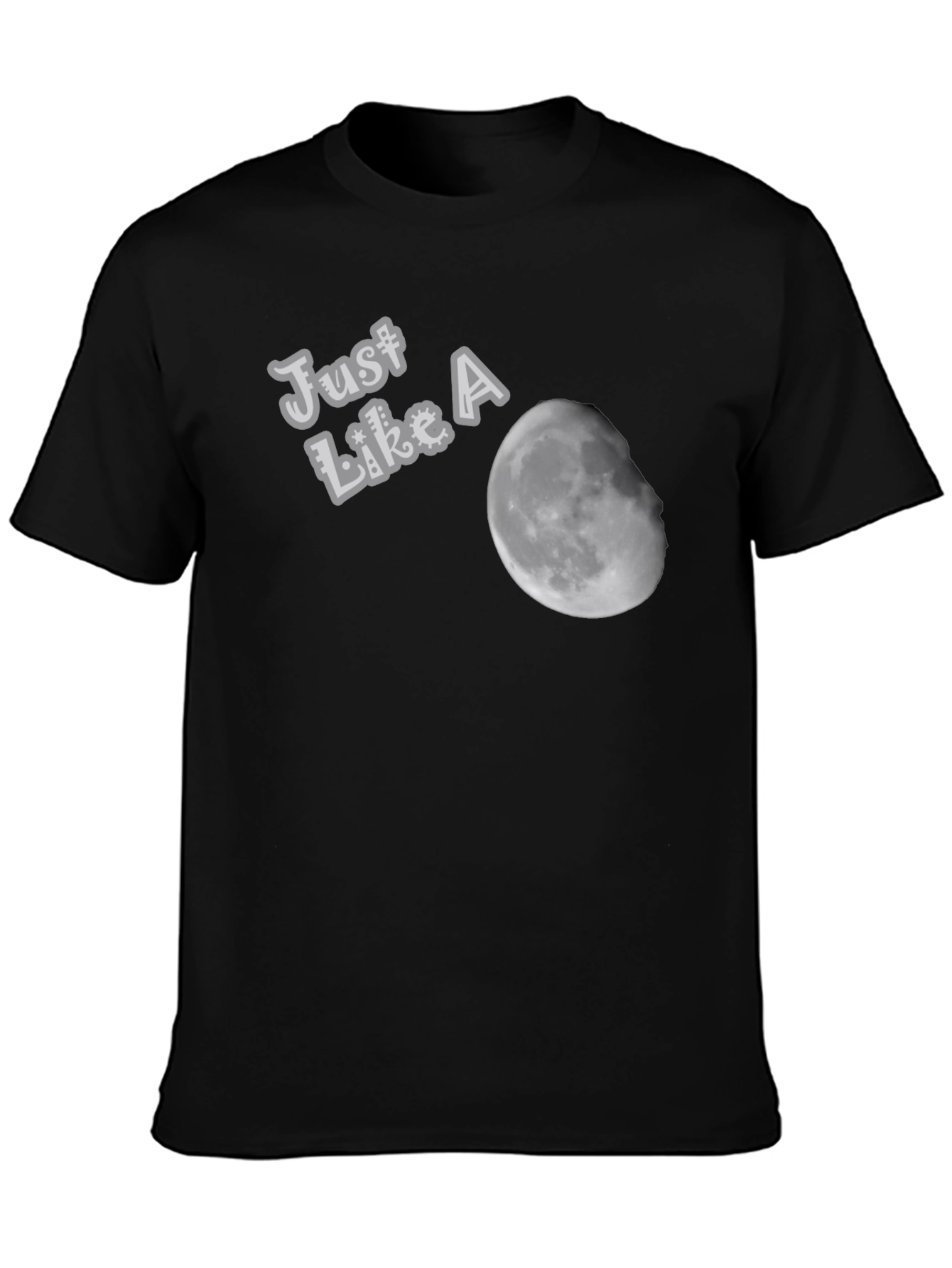 Just Like A Moon Black T-Shirt