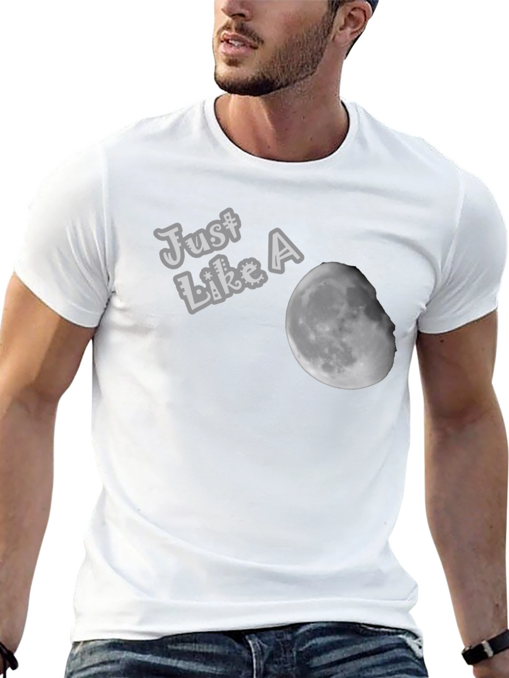 Just Like A Moon Black T-Shirt