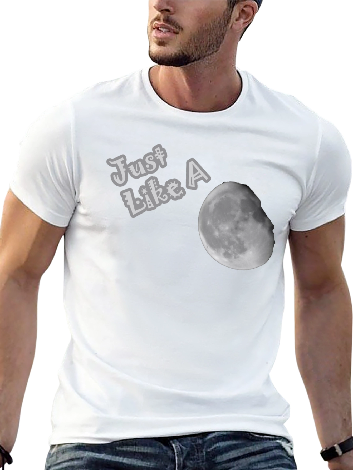 Just Like A Moon Black T-Shirt