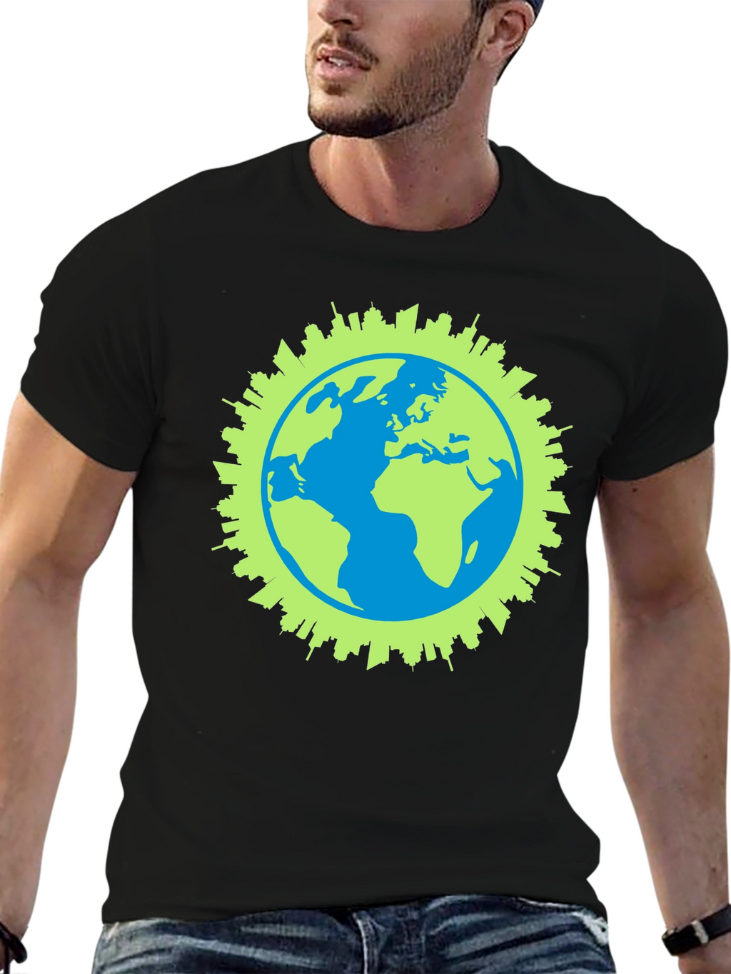 Eco-Friendly Earth Graphic T-Shirt