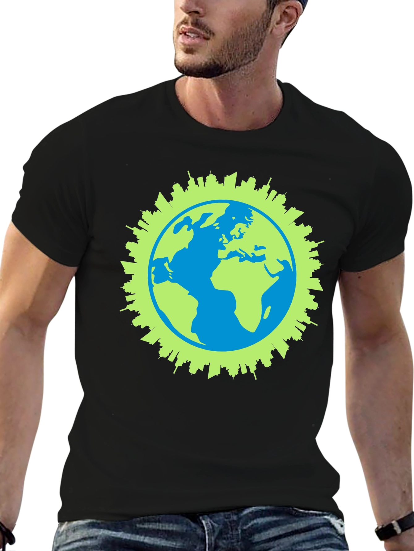 Eco-Friendly Earth Graphic T-Shirt