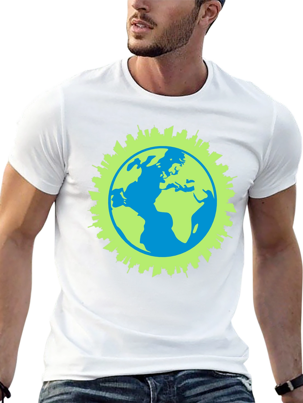 Eco-Friendly Earth Graphic T-Shirt