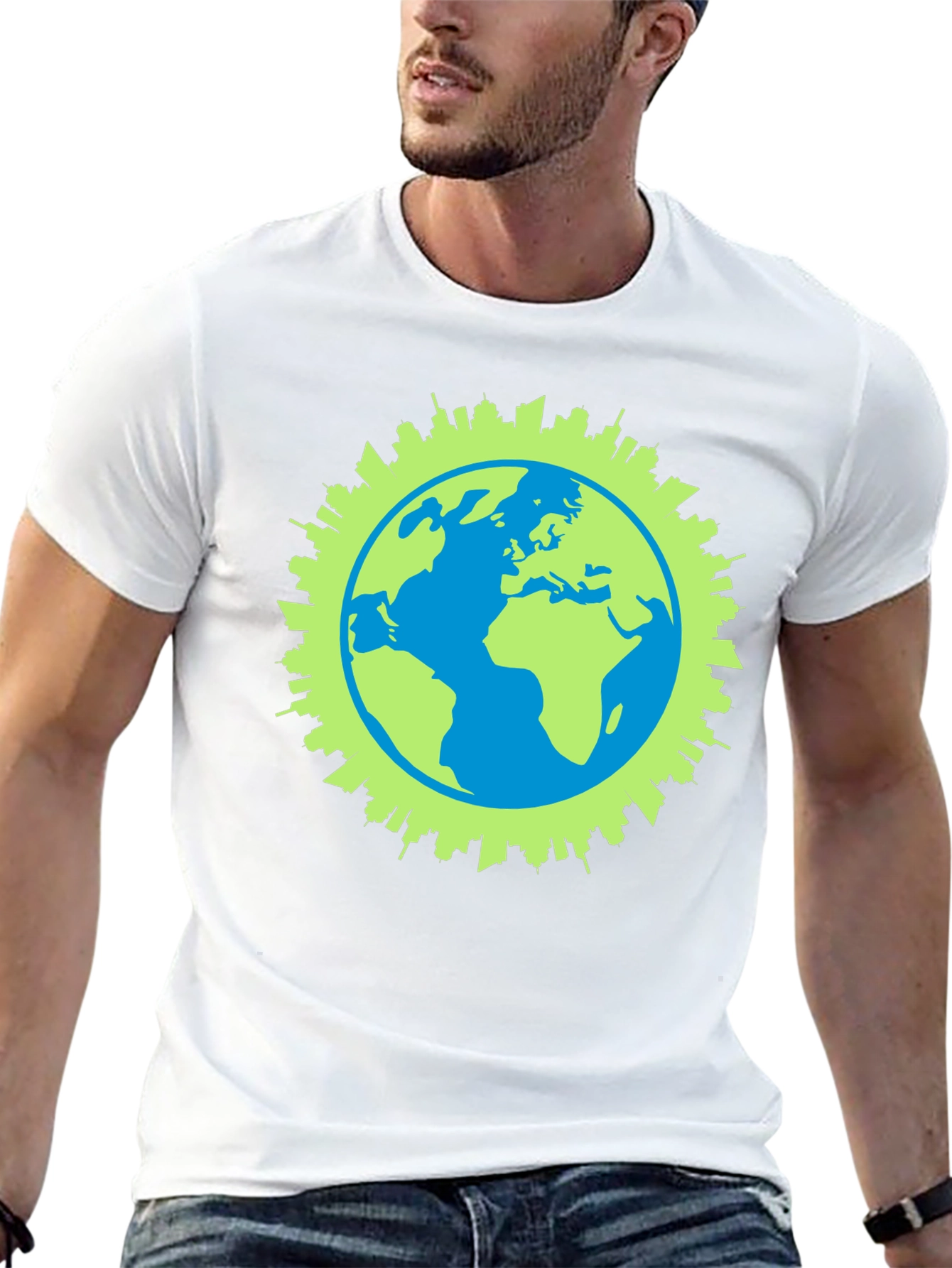 Eco-Friendly Earth Graphic T-Shirt