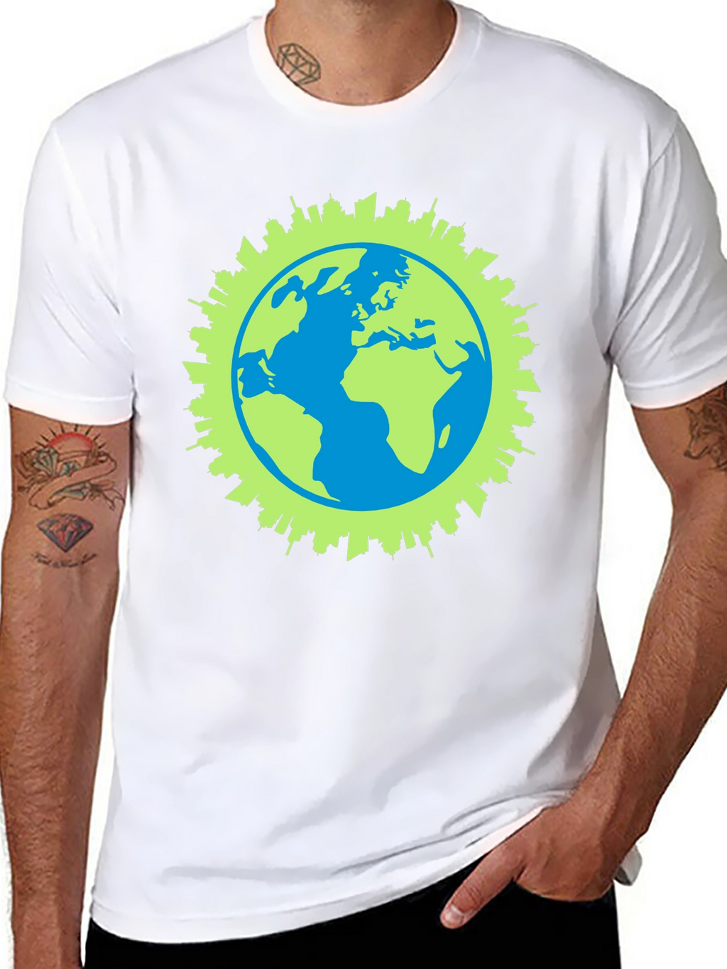 Eco-Friendly Earth Graphic T-Shirt