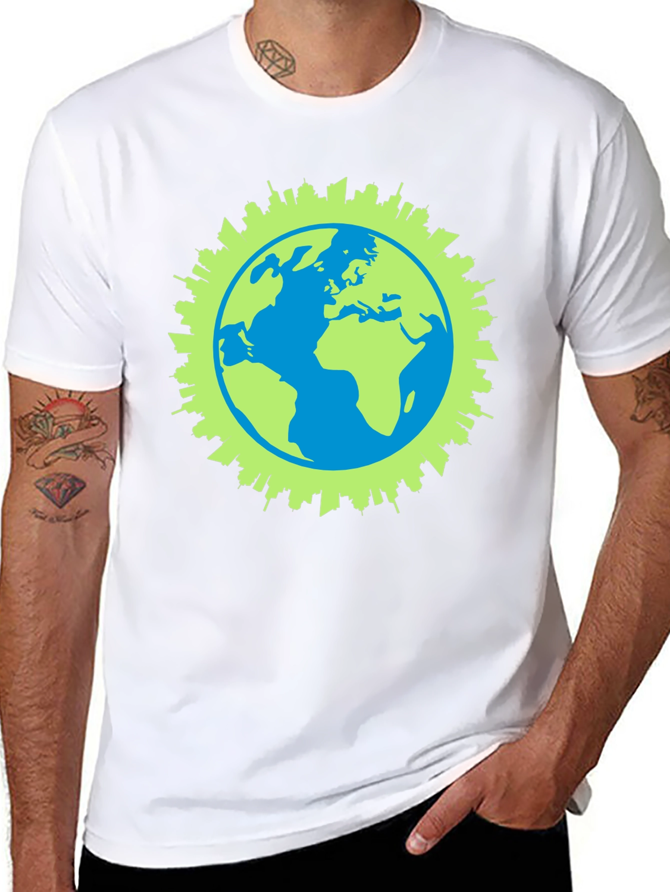 Eco-Friendly Earth Graphic T-Shirt