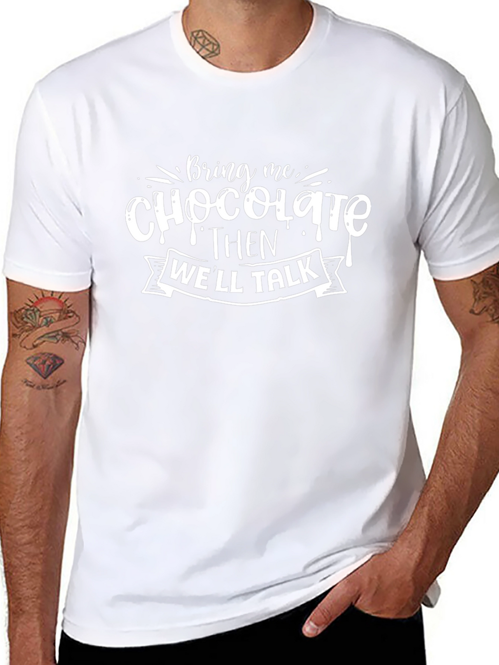 Chocolate Then Well Talk Black Graphic Tee