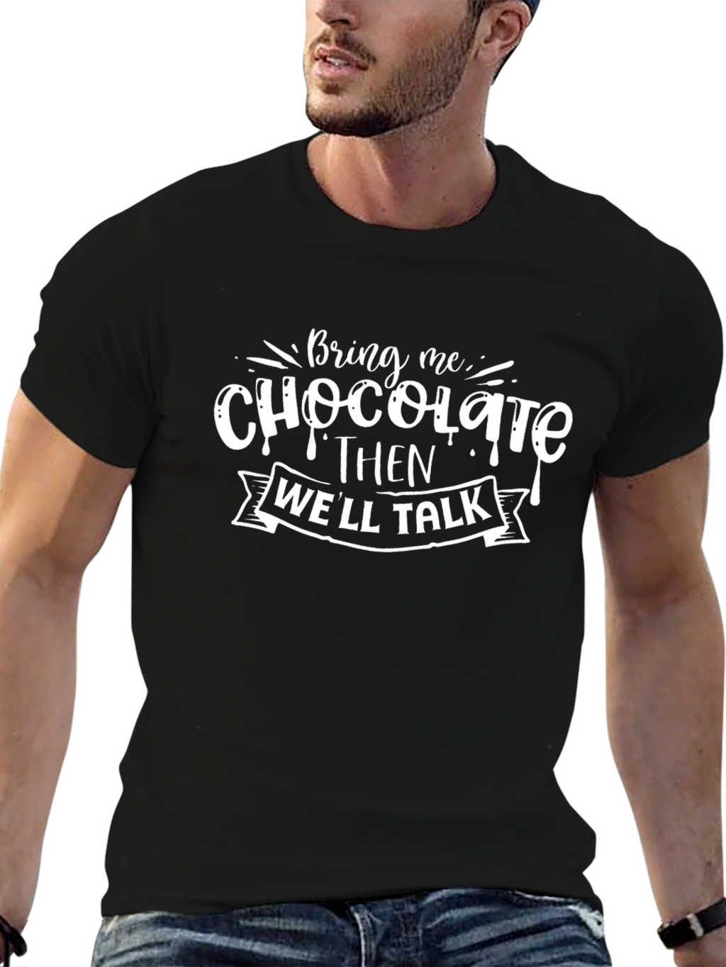 Chocolate Then Well Talk Black Graphic Tee