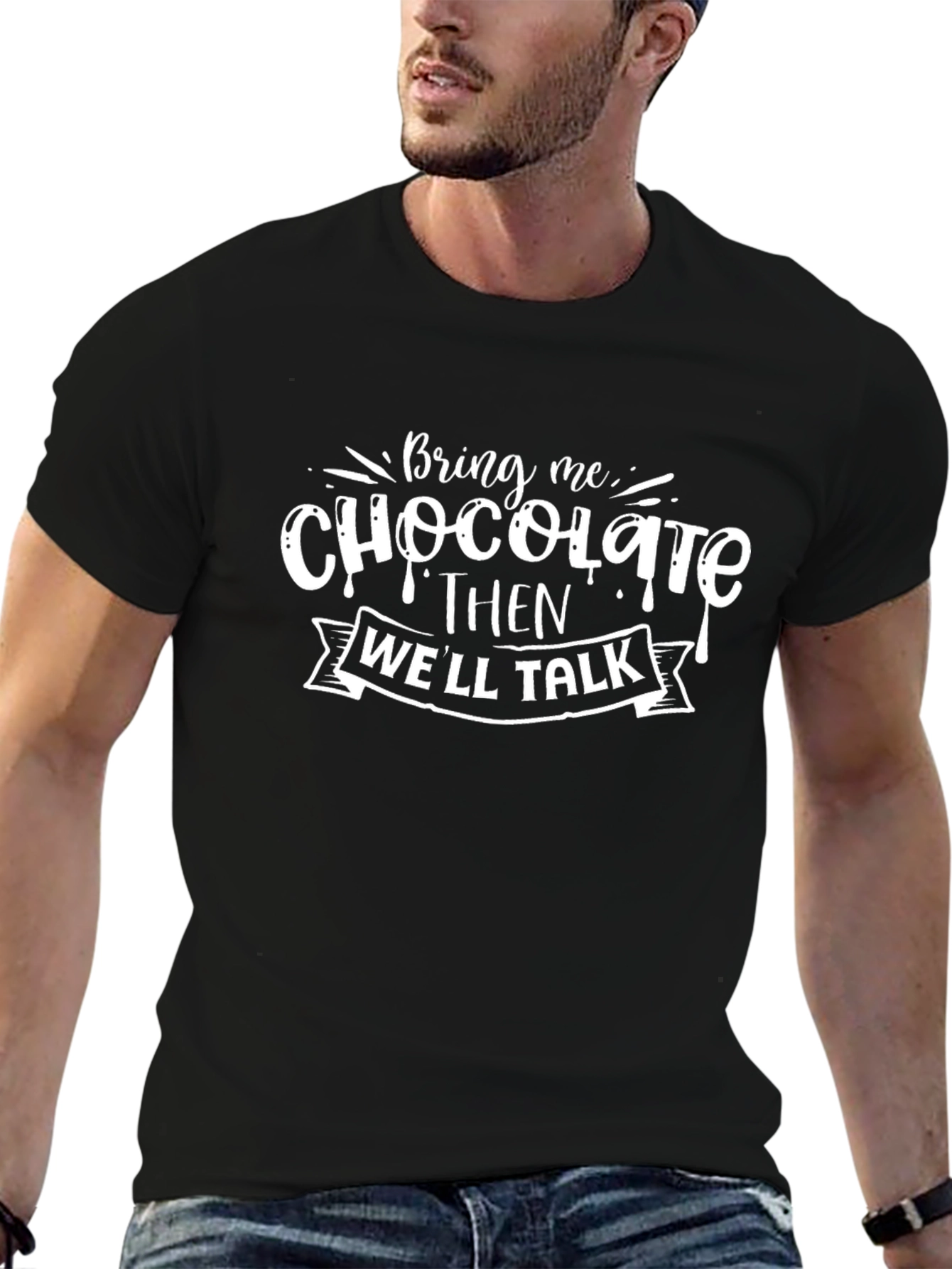 Chocolate Then Well Talk Black Graphic Tee