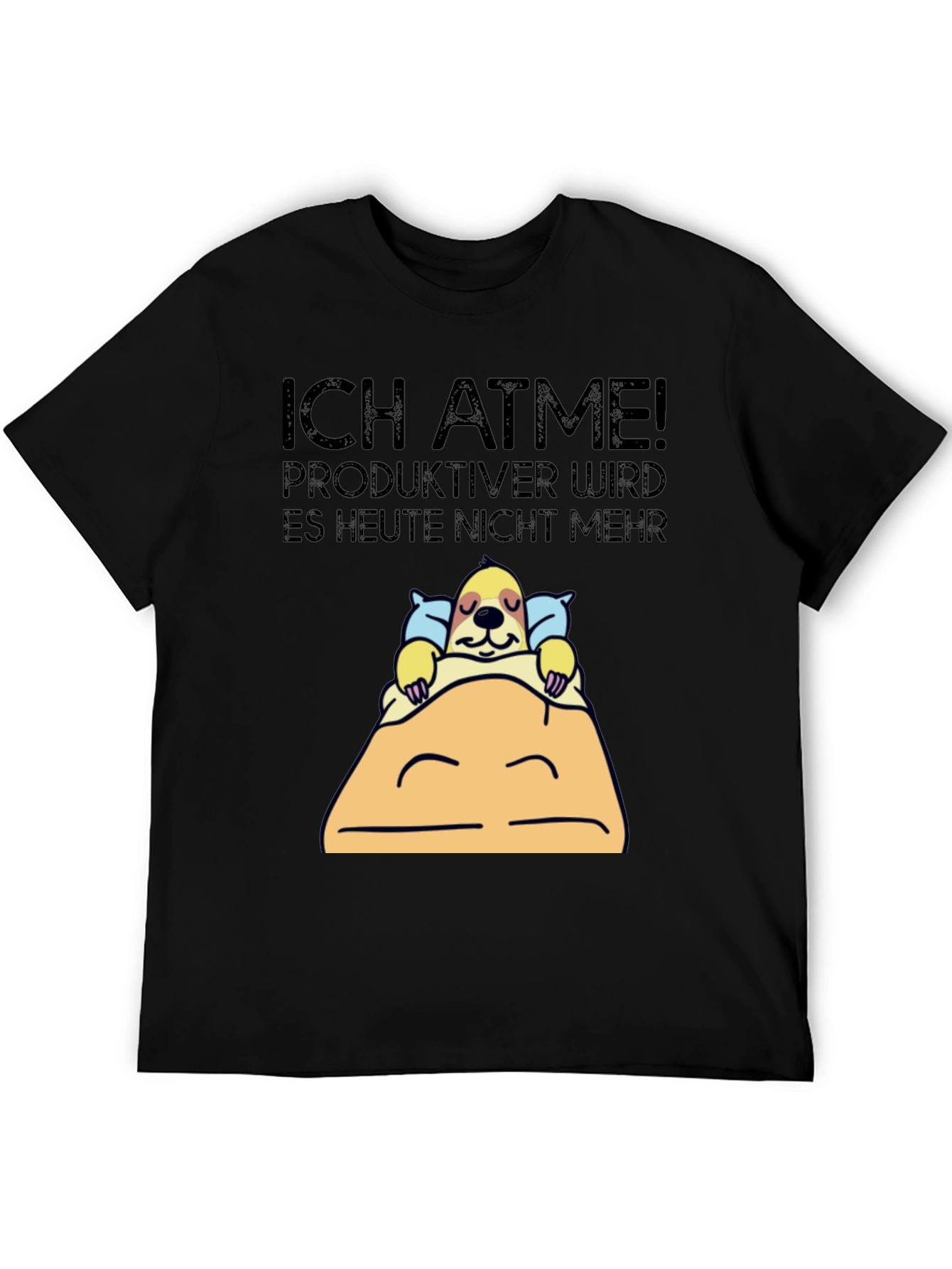 Ich Atme Sloth Graphic Tee - Funny Lazy Day Shirt
