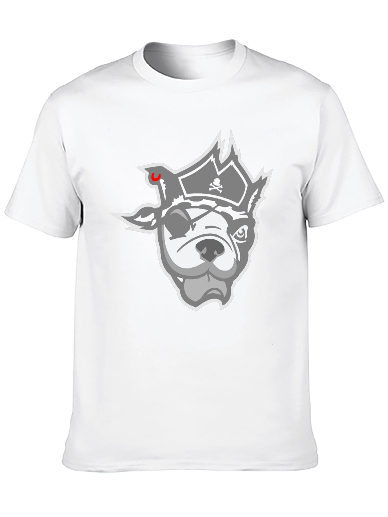 Pirate Dog Graphic Tee - Black Cotton Blend Shirt
