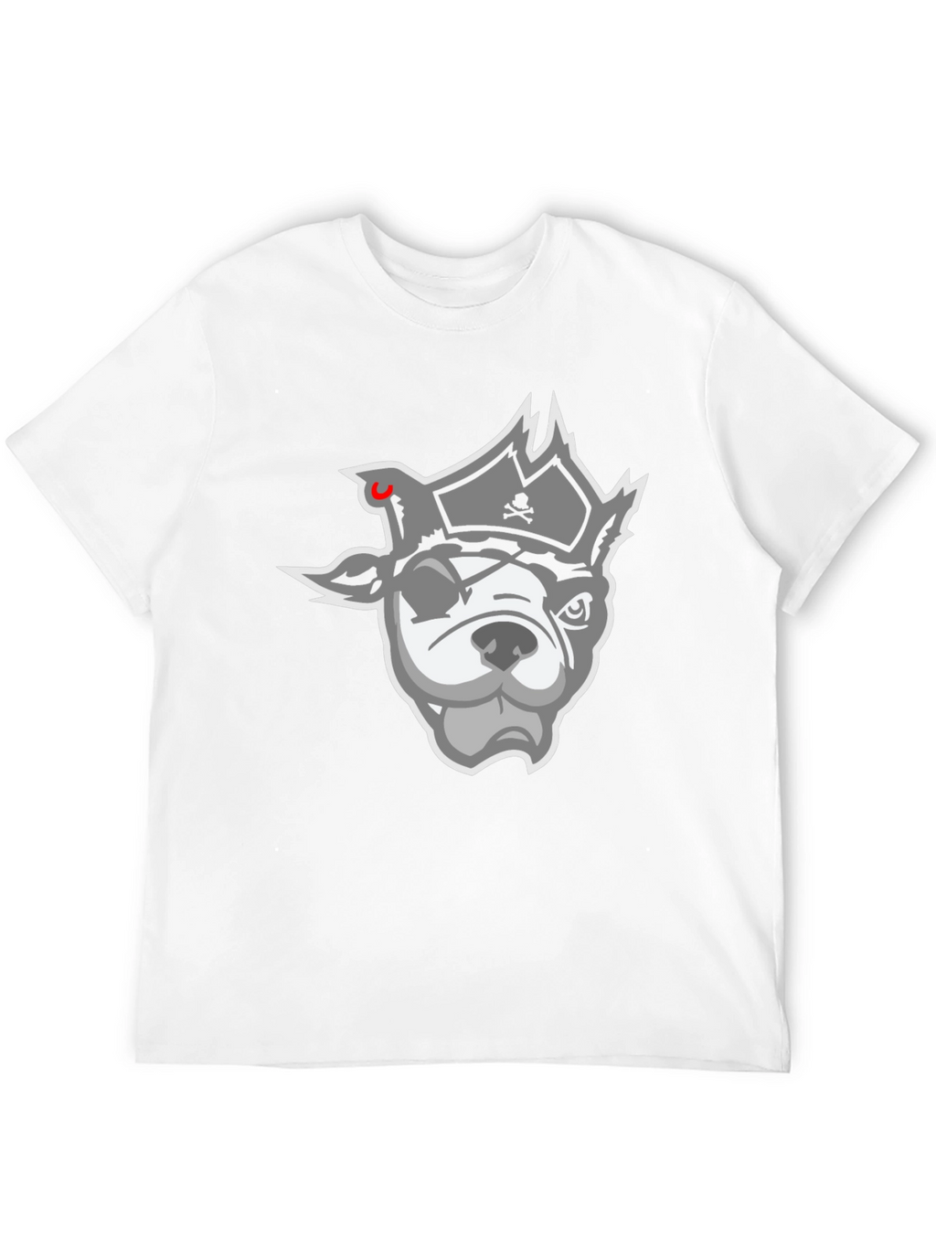 Pirate Dog Graphic Tee - Black Cotton Blend Shirt
