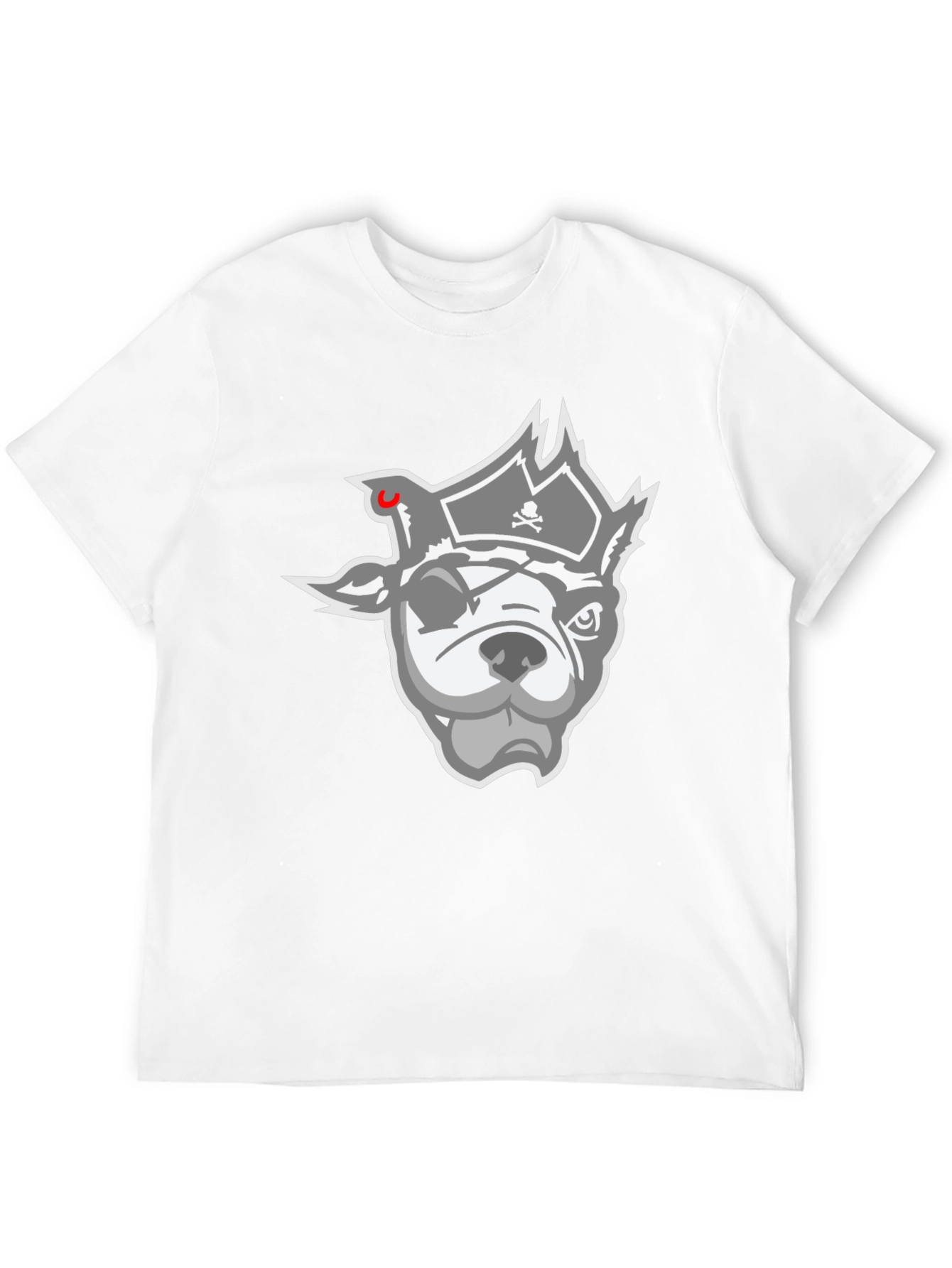 Pirate Dog Graphic Tee - Black Cotton Blend Shirt