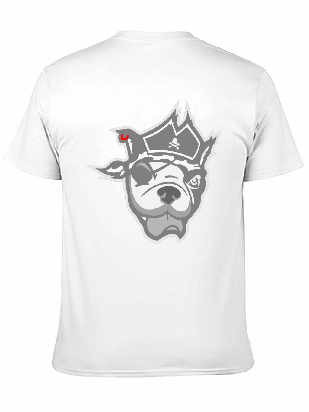 Pirate Dog Graphic Tee - Black Cotton Blend Shirt