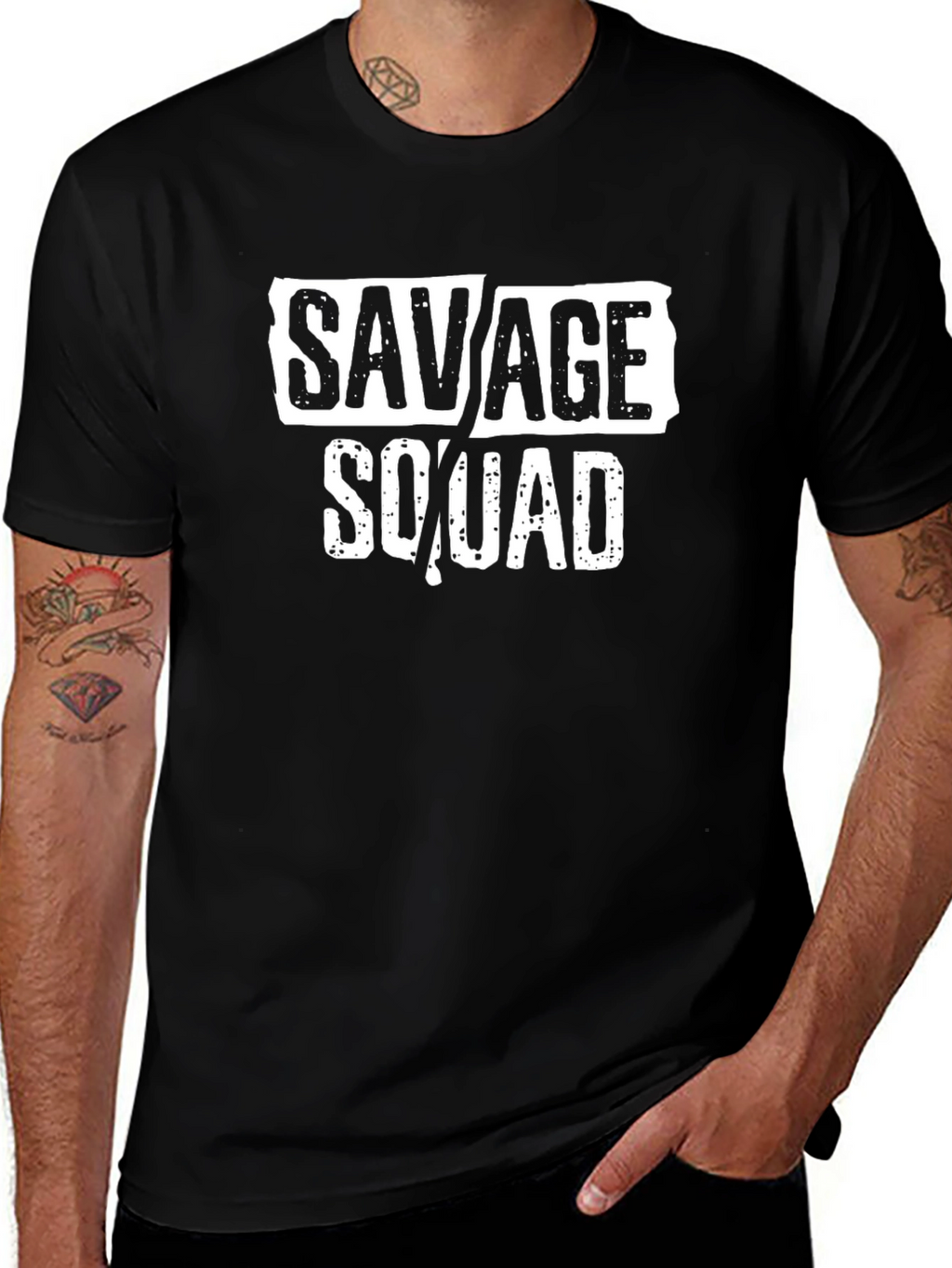 Savage Squad Graphic Black T-Shirt