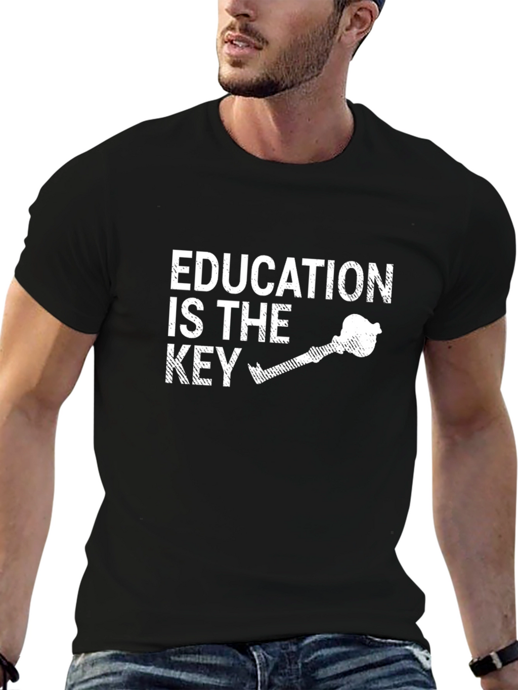 Education is the Key T-Shirt - Black