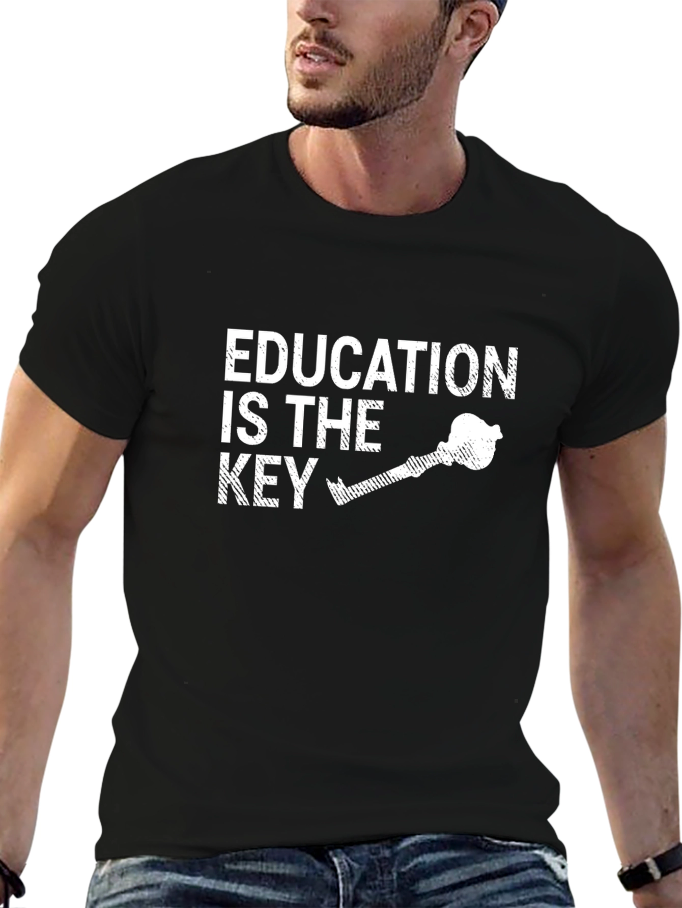 Education is the Key T-Shirt - Black