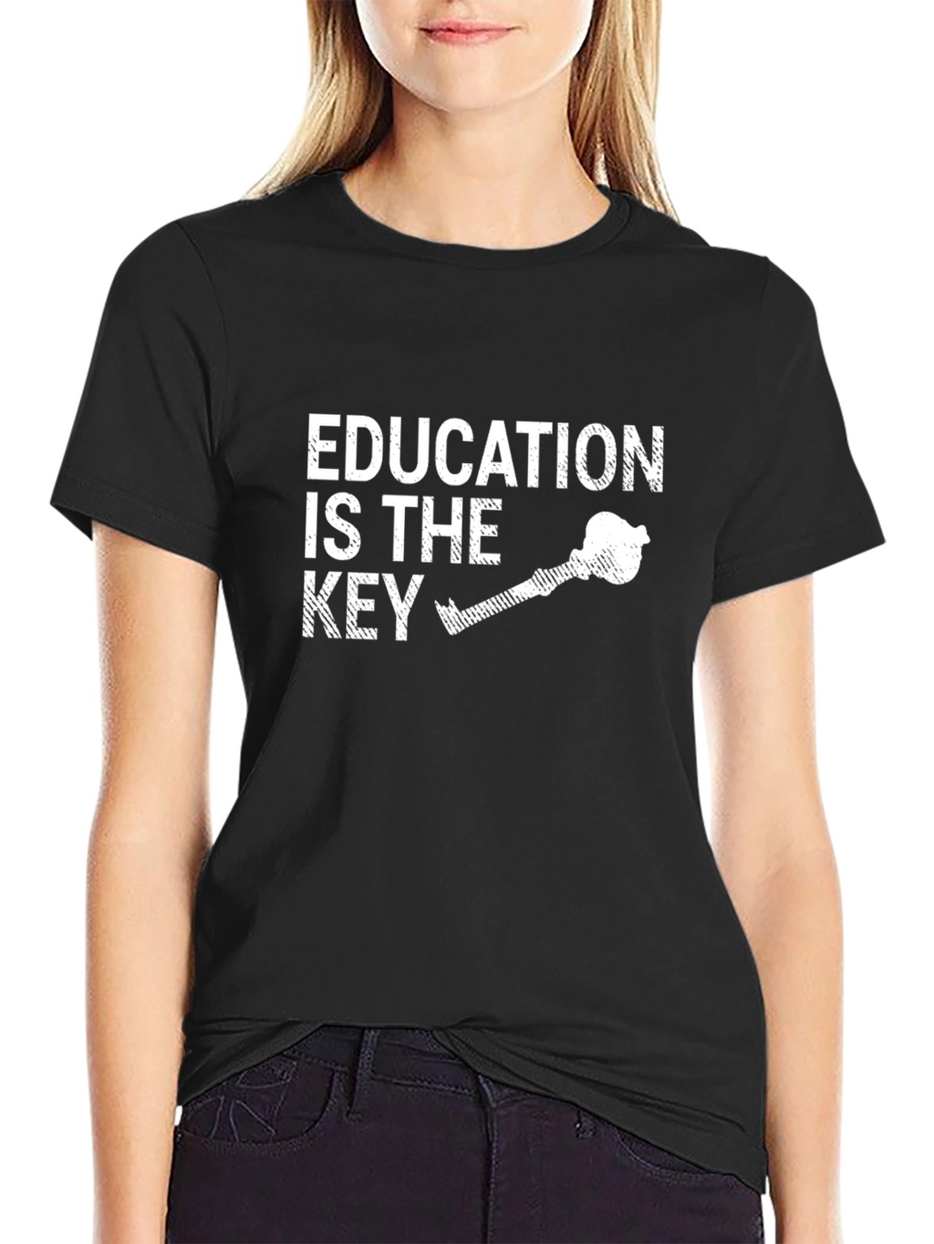 Education is the Key T-Shirt - Black