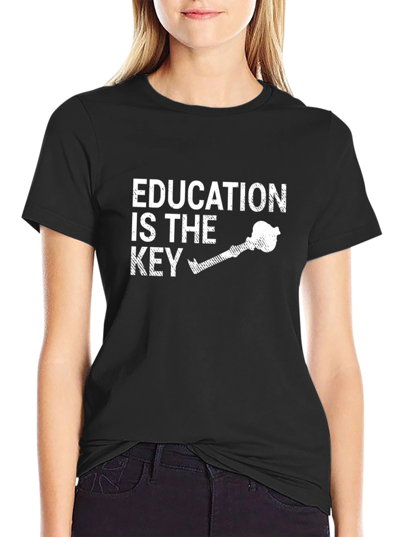 Education is the Key T-Shirt - Black