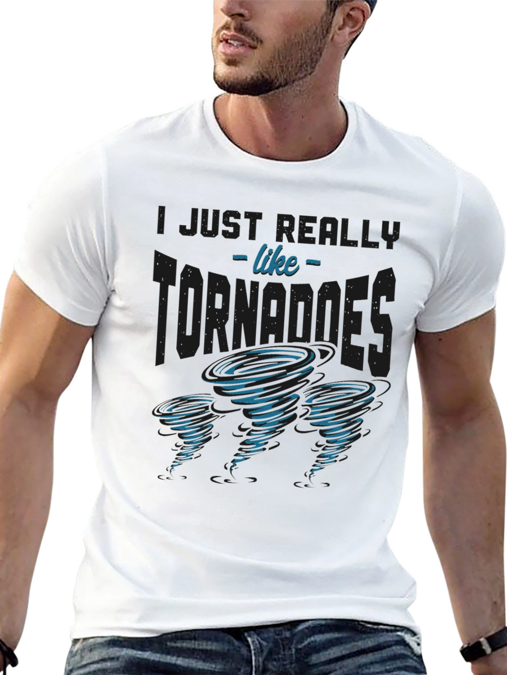 Tornado Enthusiast Graphic T-Shirt - Black