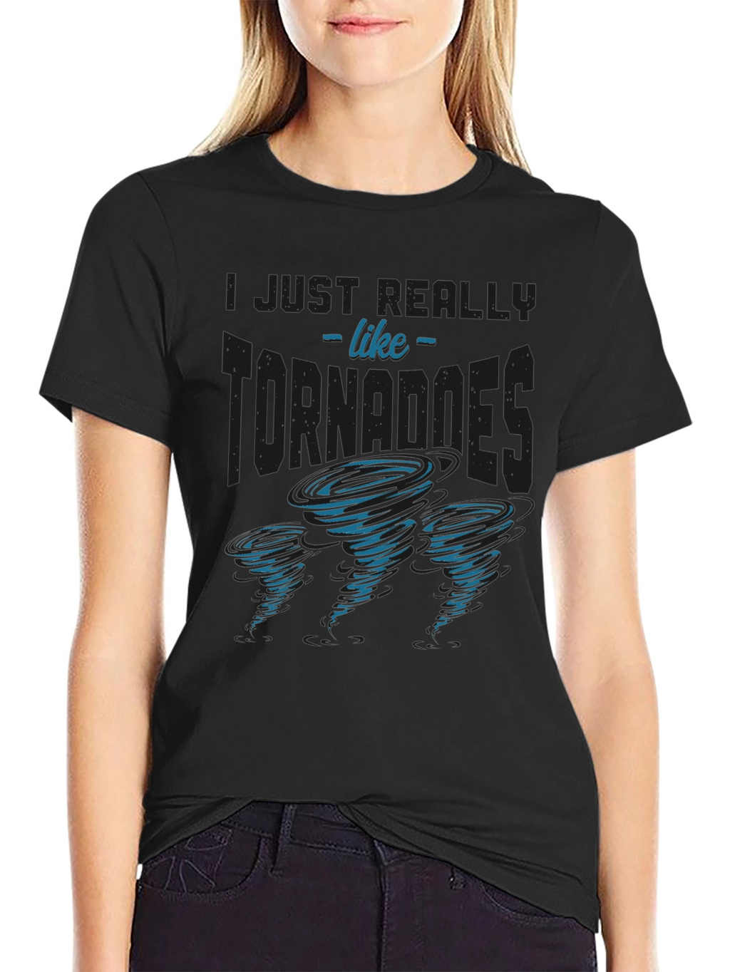 Tornado Enthusiast Graphic T-Shirt - Black