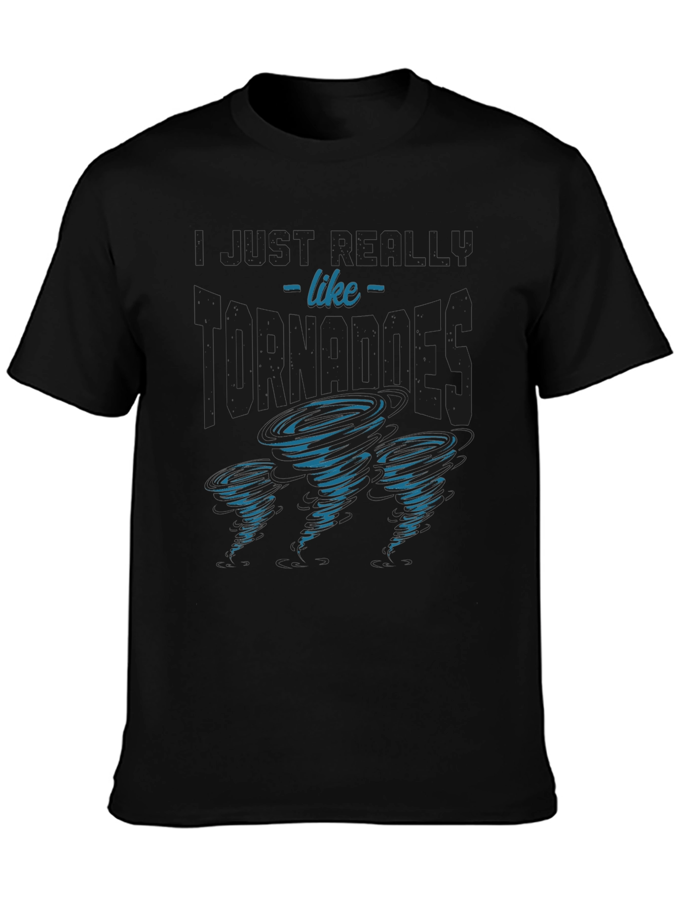 Tornado Enthusiast Graphic T-Shirt - Black