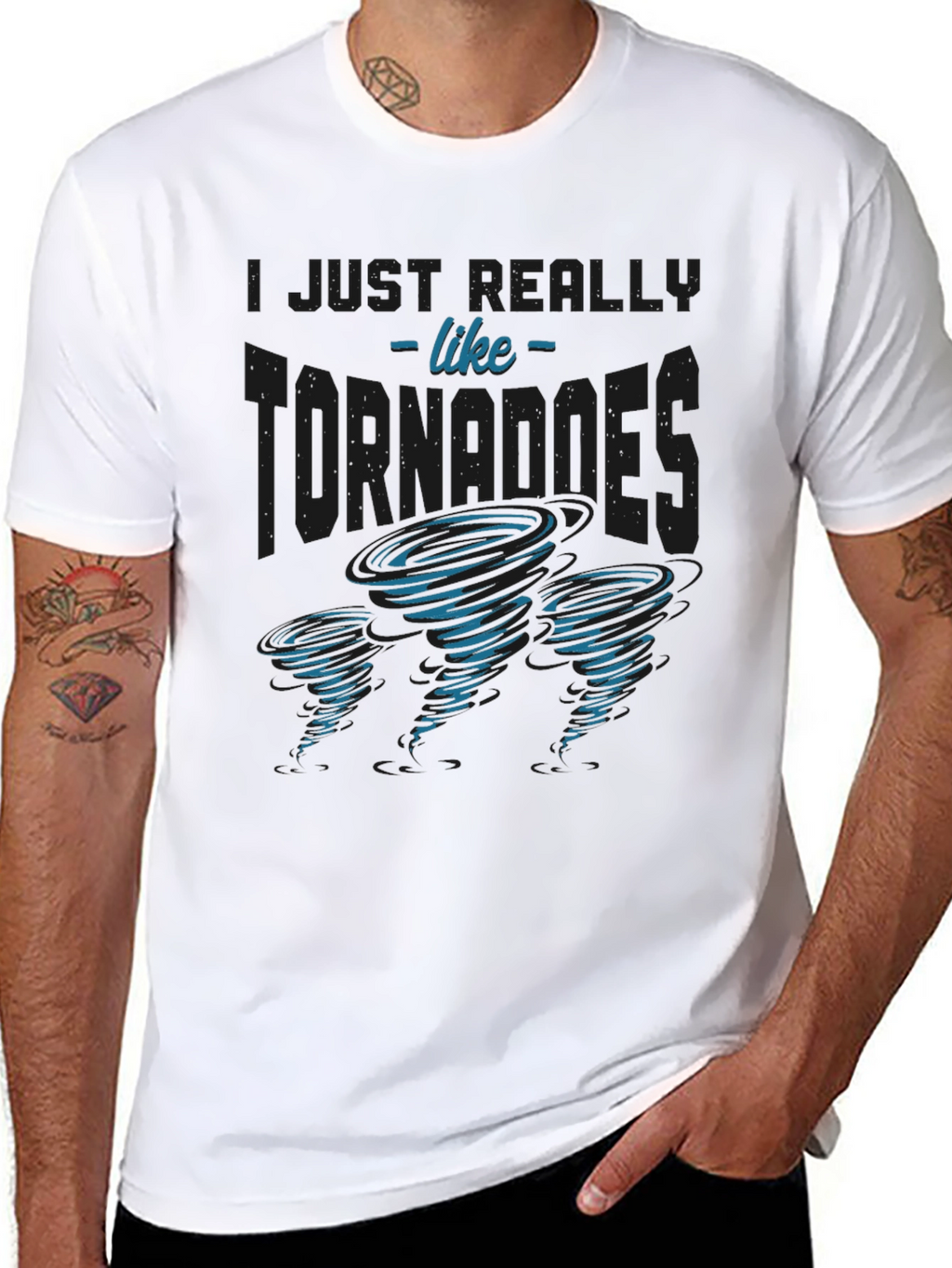 Tornado Enthusiast Graphic T-Shirt - Black