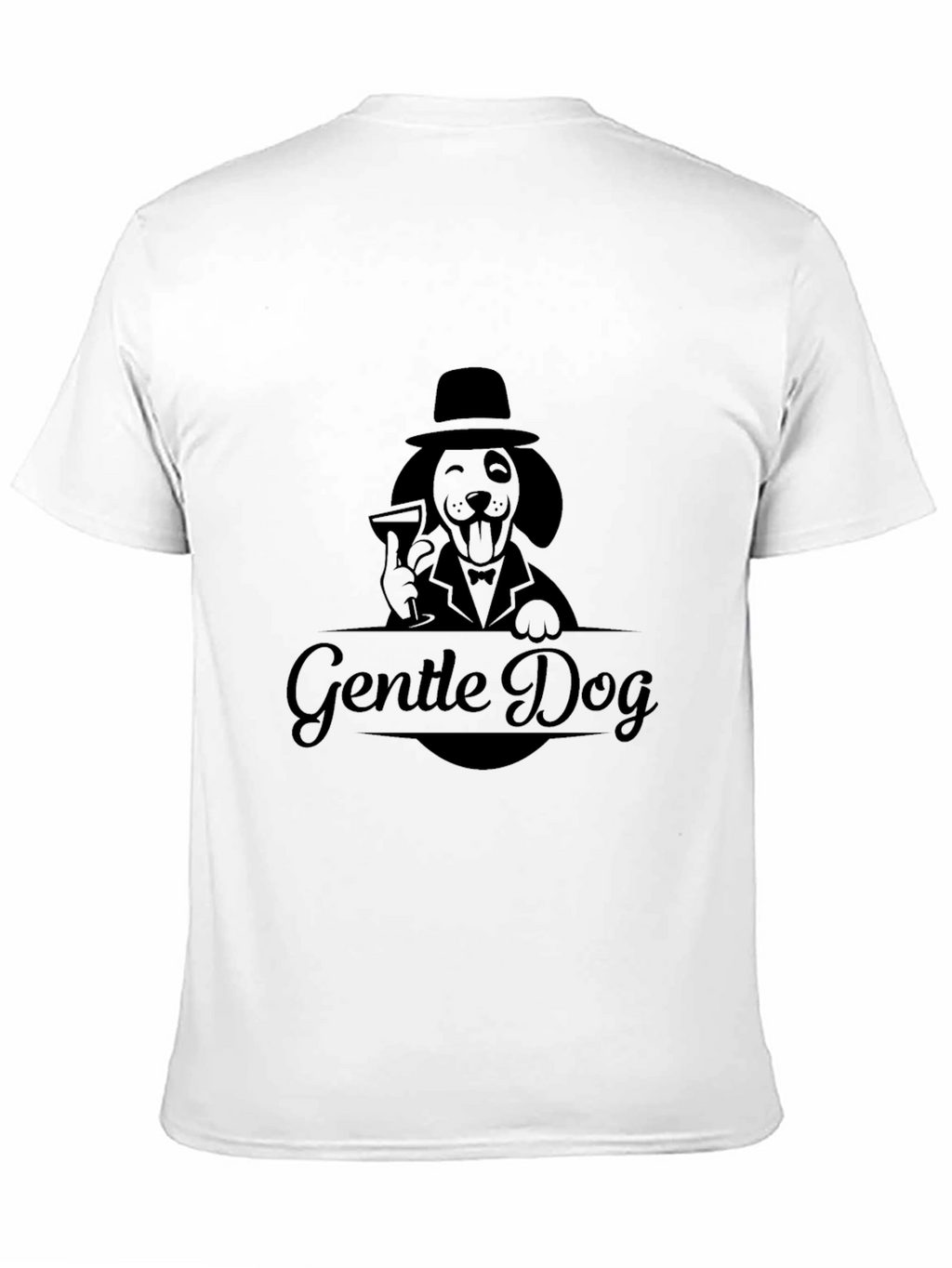 Gentle Dog Graphic T-Shirt - Black Crew Neck Tee