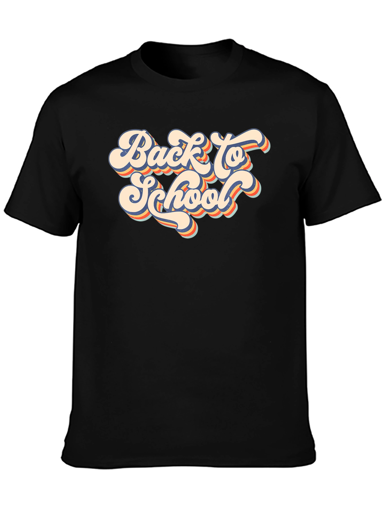 Retro Back to School Black T-Shirt