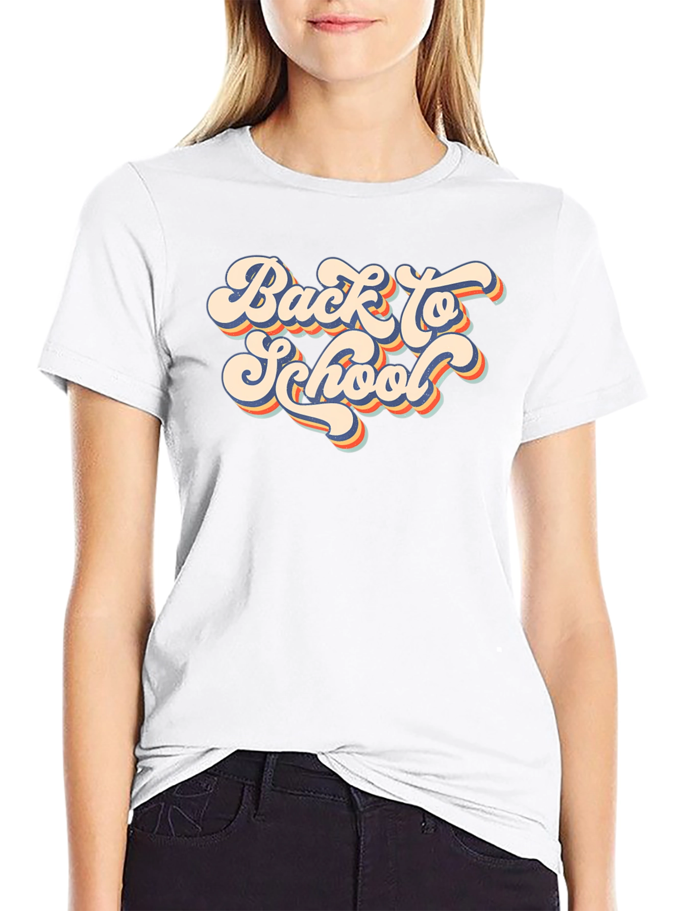 Retro Back to School Black T-Shirt
