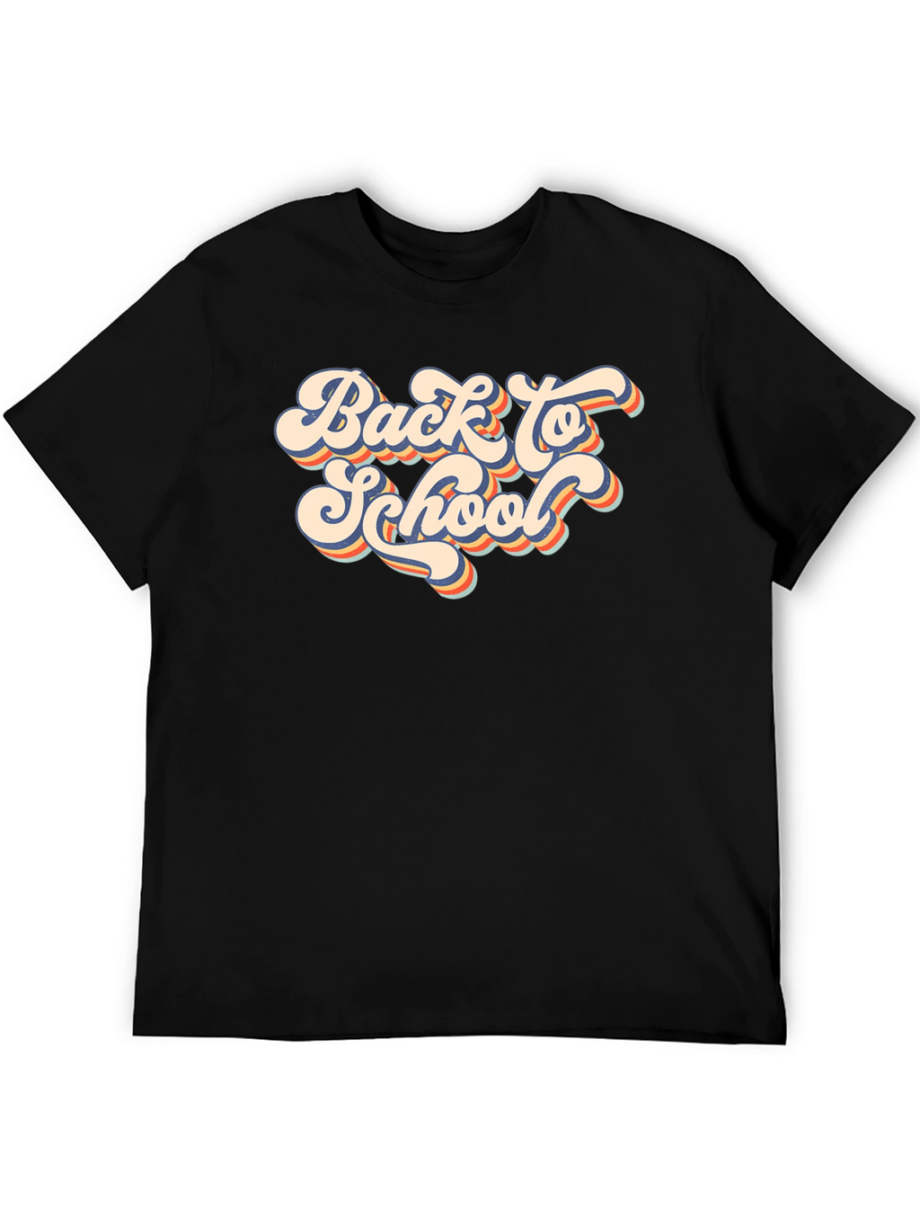 Retro Back to School Black T-Shirt